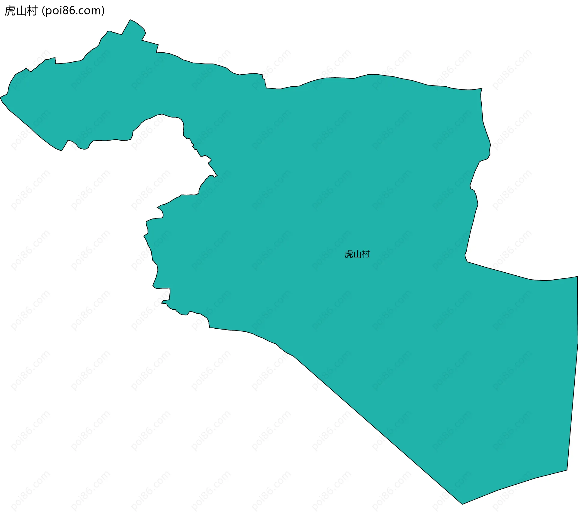 虎山村边界地图