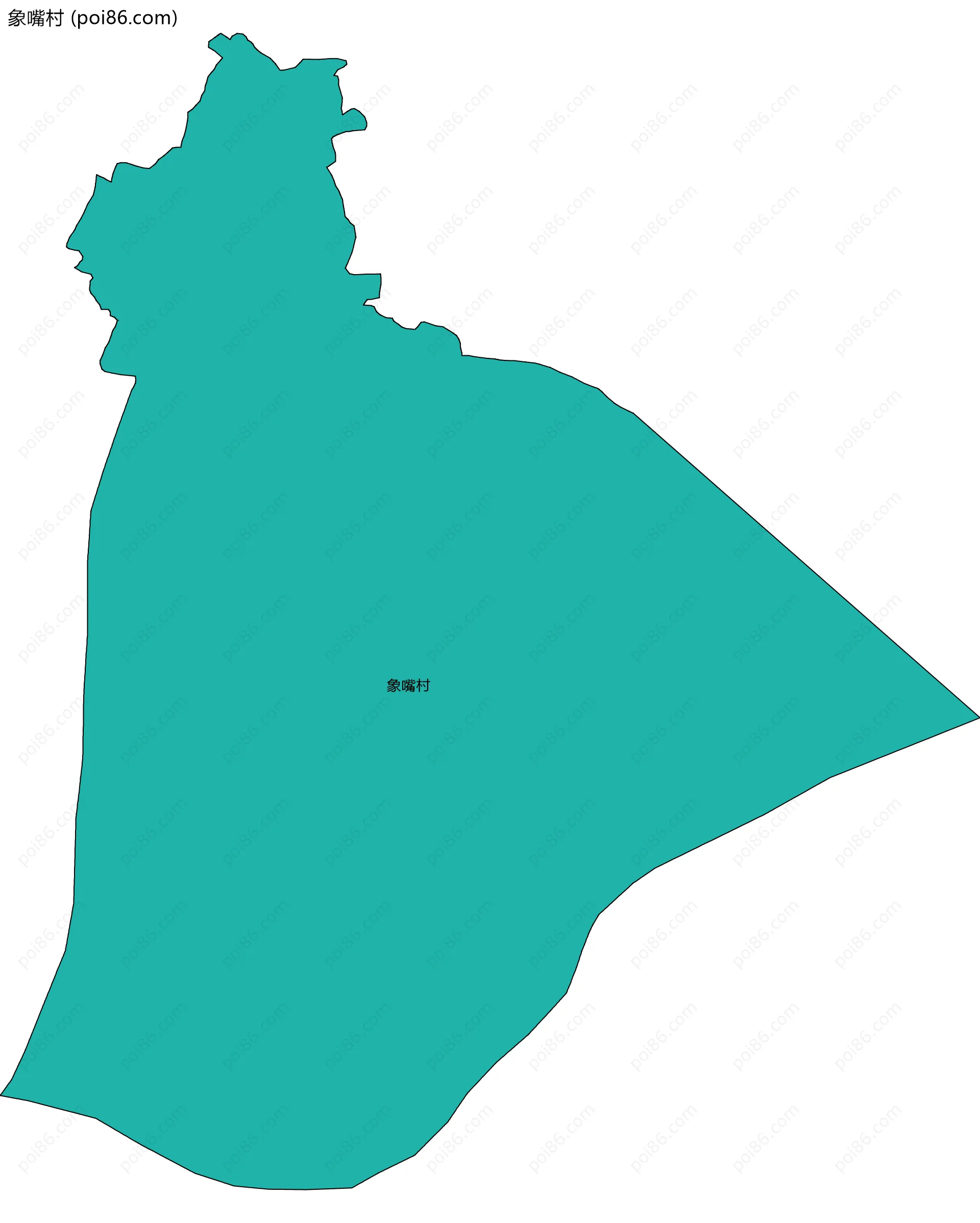 象嘴村边界地图
