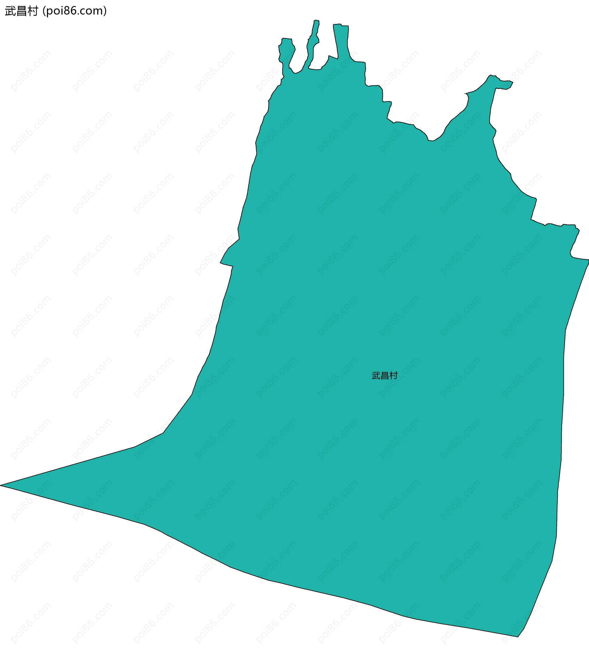 武昌村边界地图