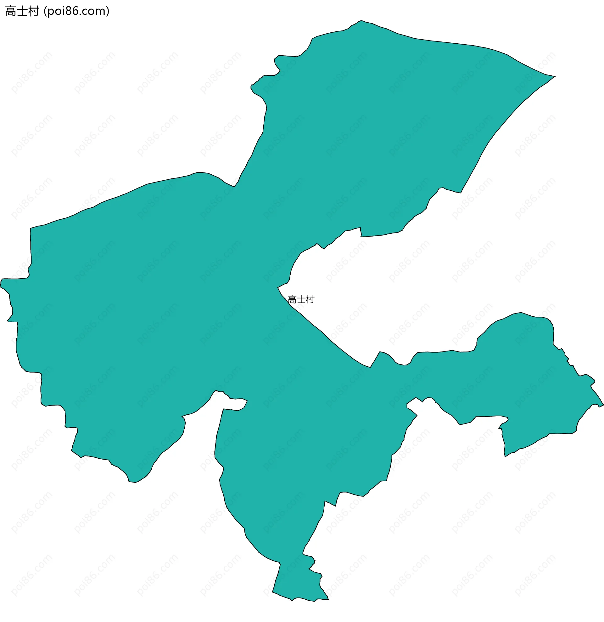 高士村边界地图