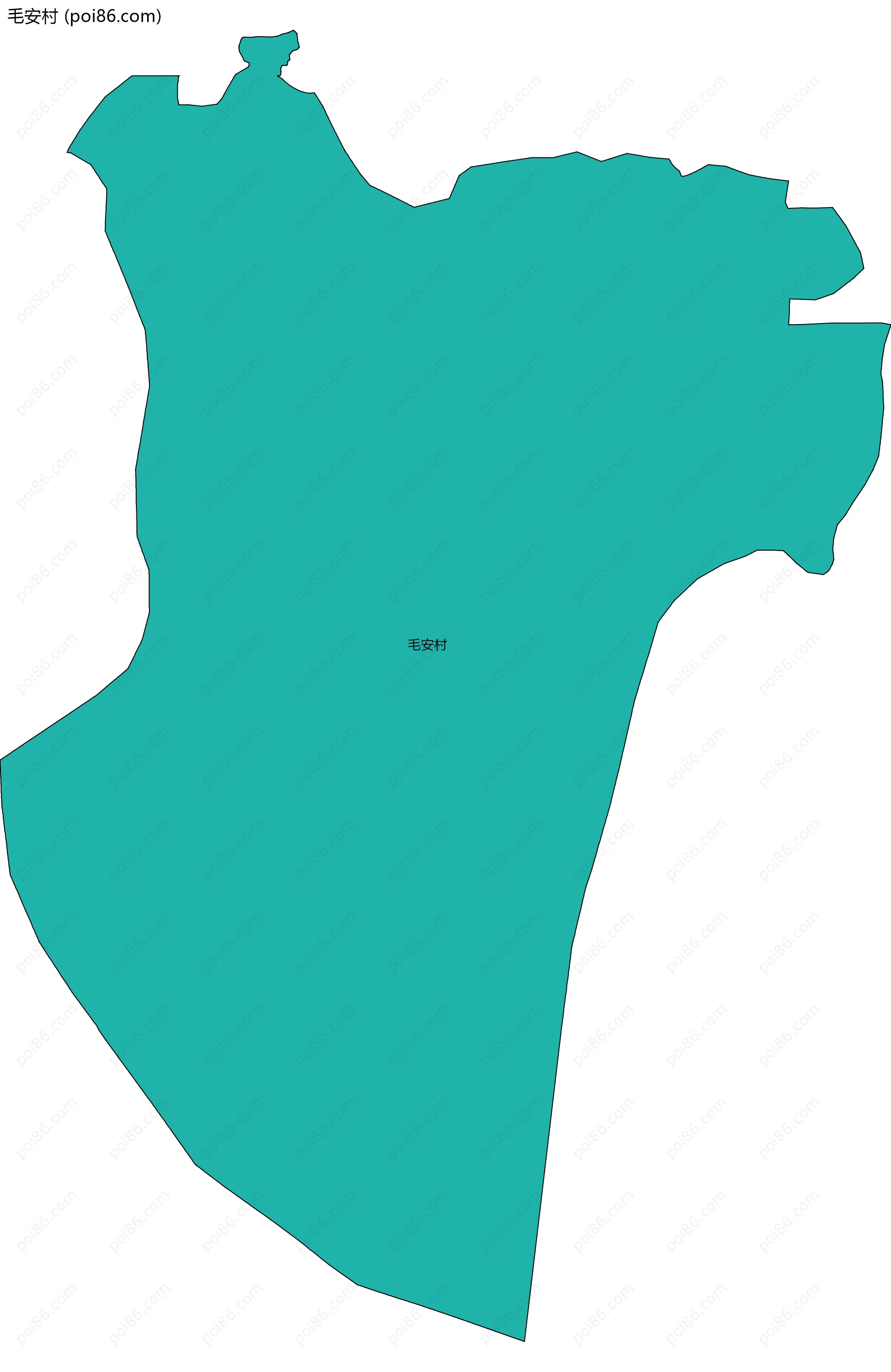 毛安村边界地图