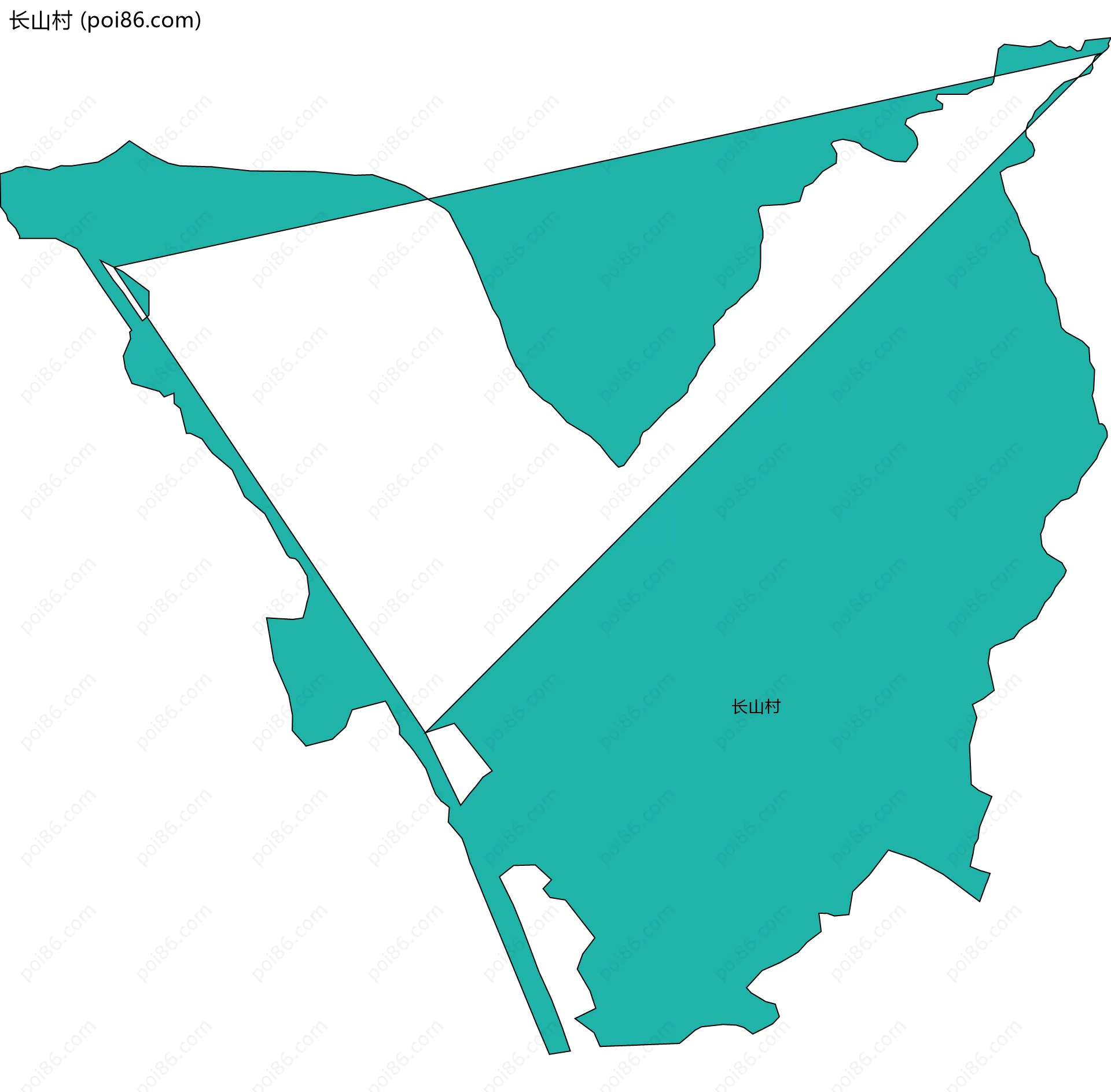 长山村边界地图