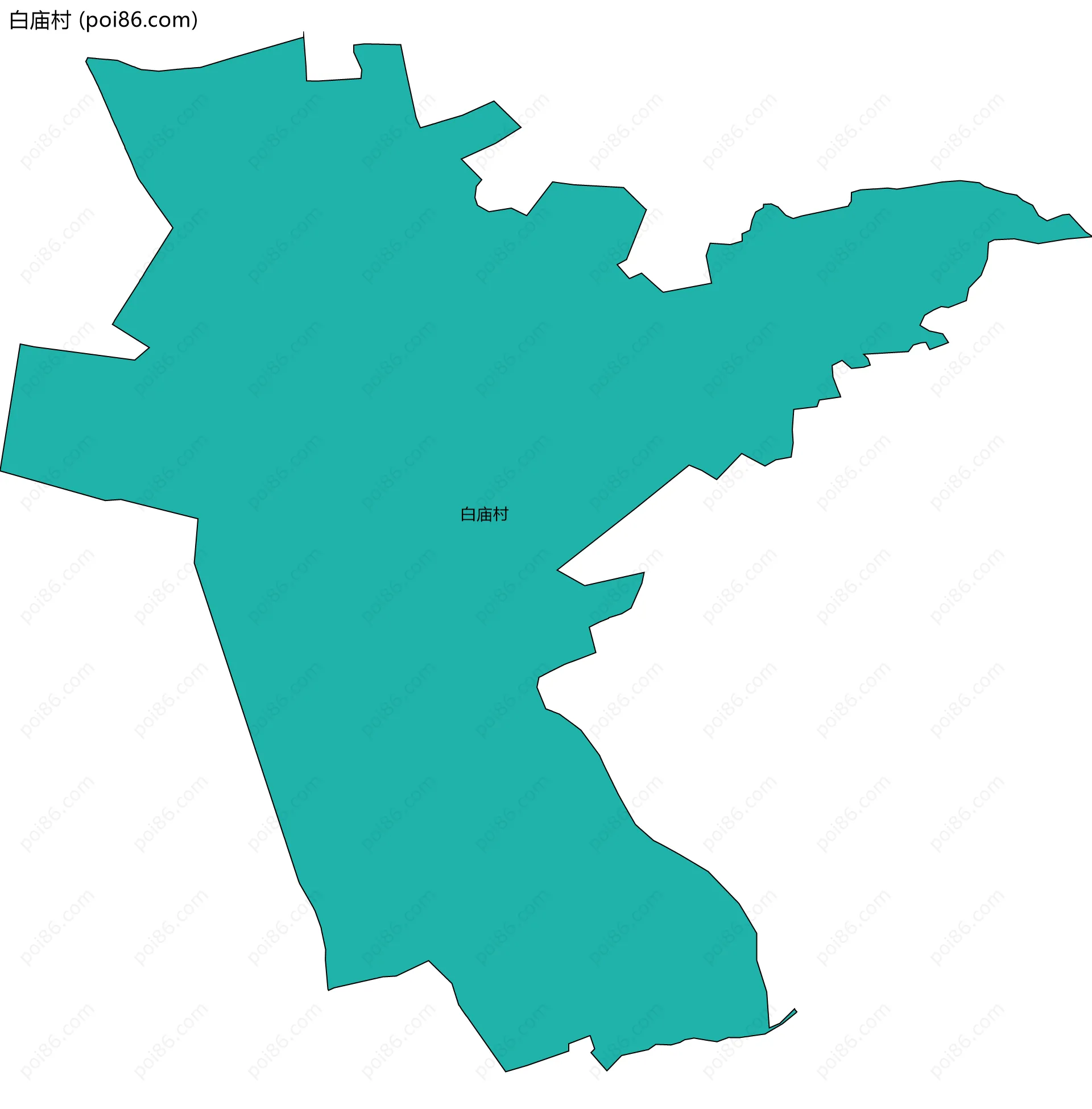 白庙村边界地图