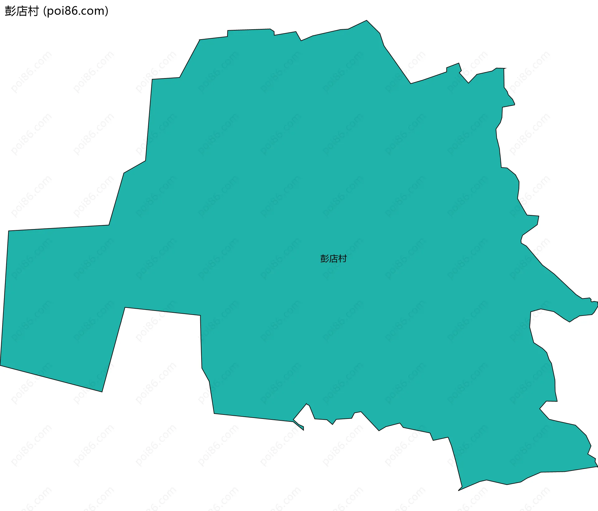 彭店村边界地图