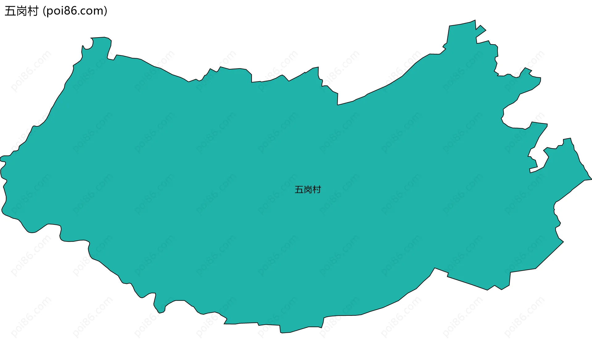 五岗村边界地图