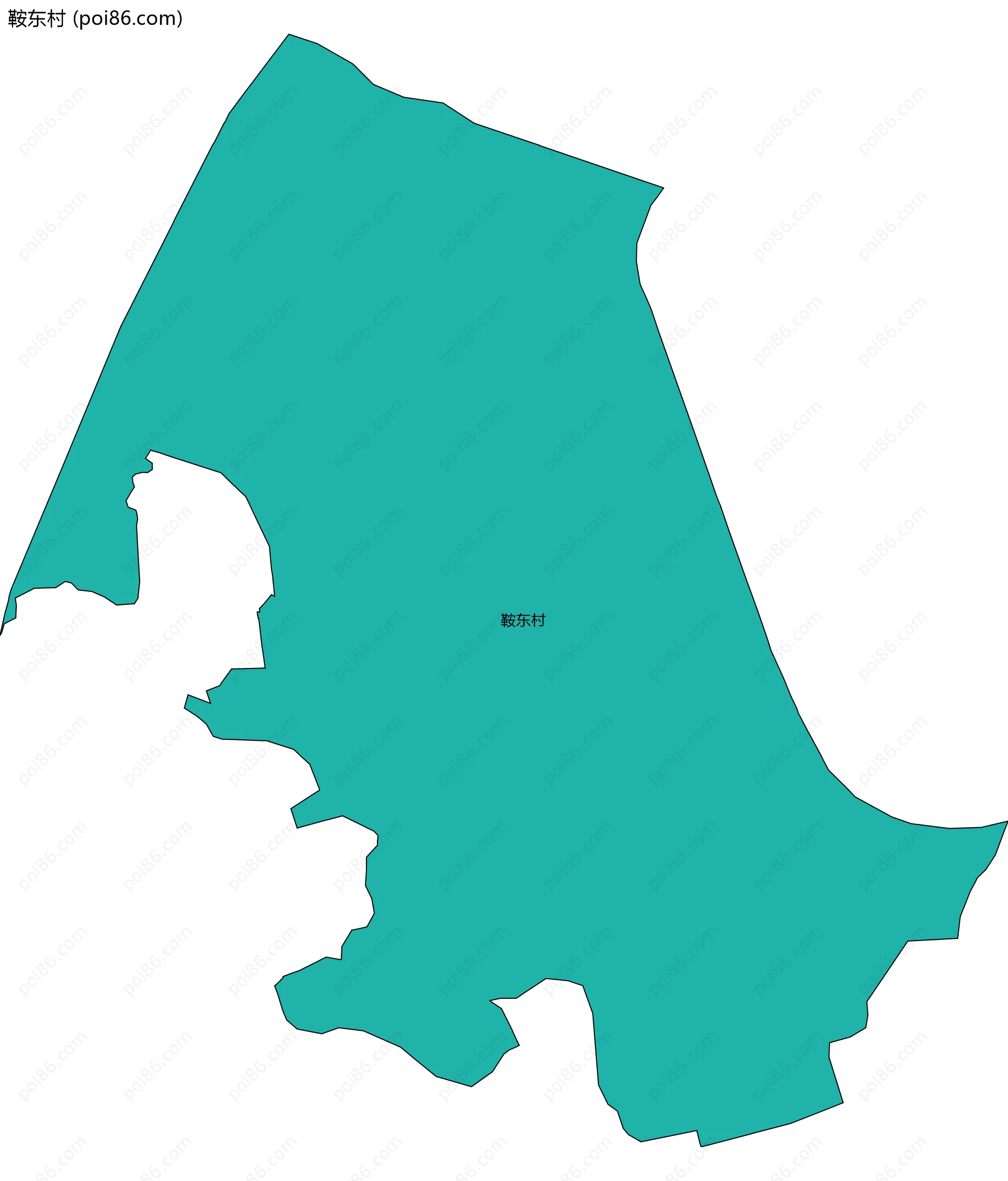 鞍东村边界地图