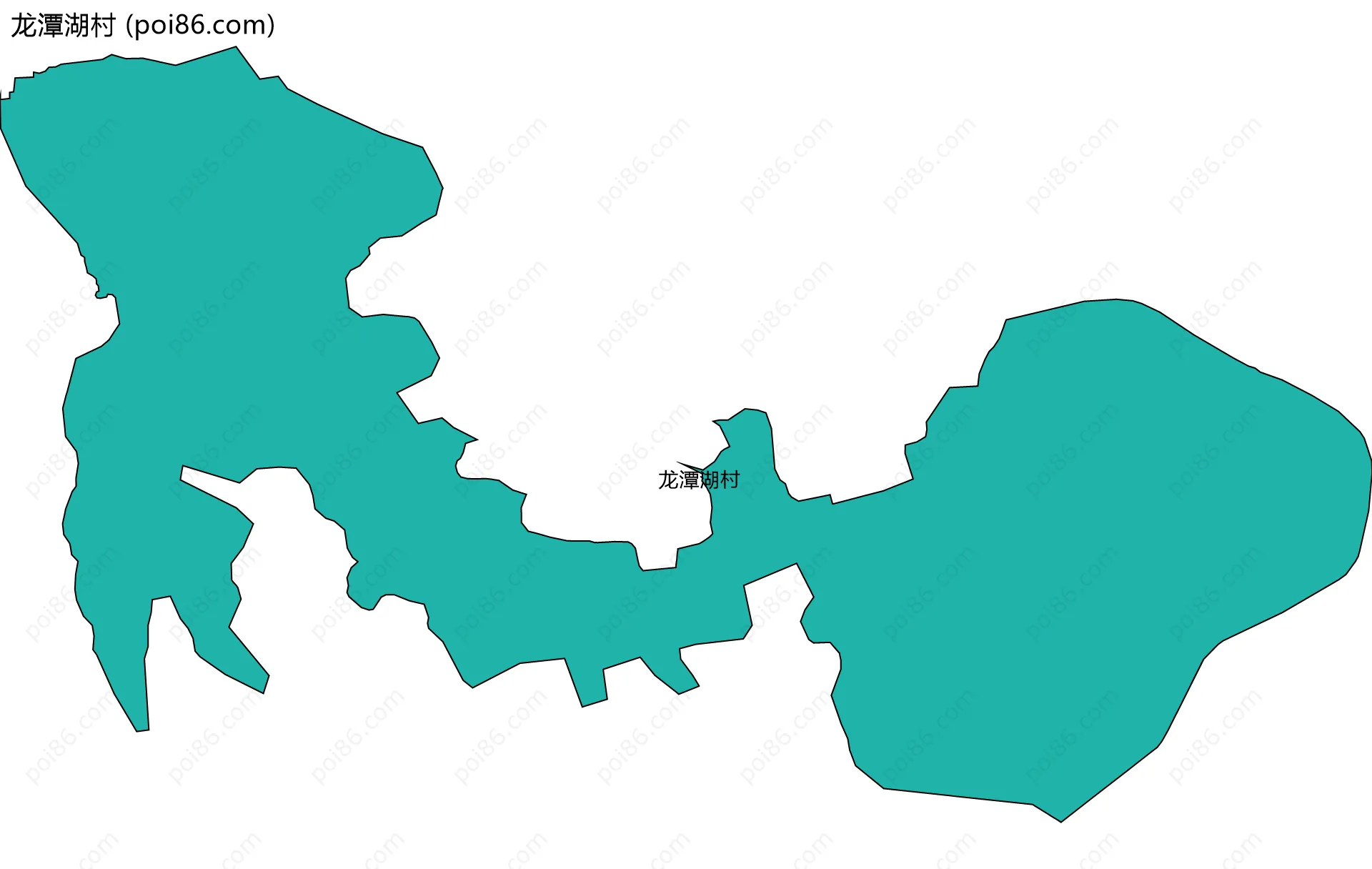 龙潭湖村边界地图