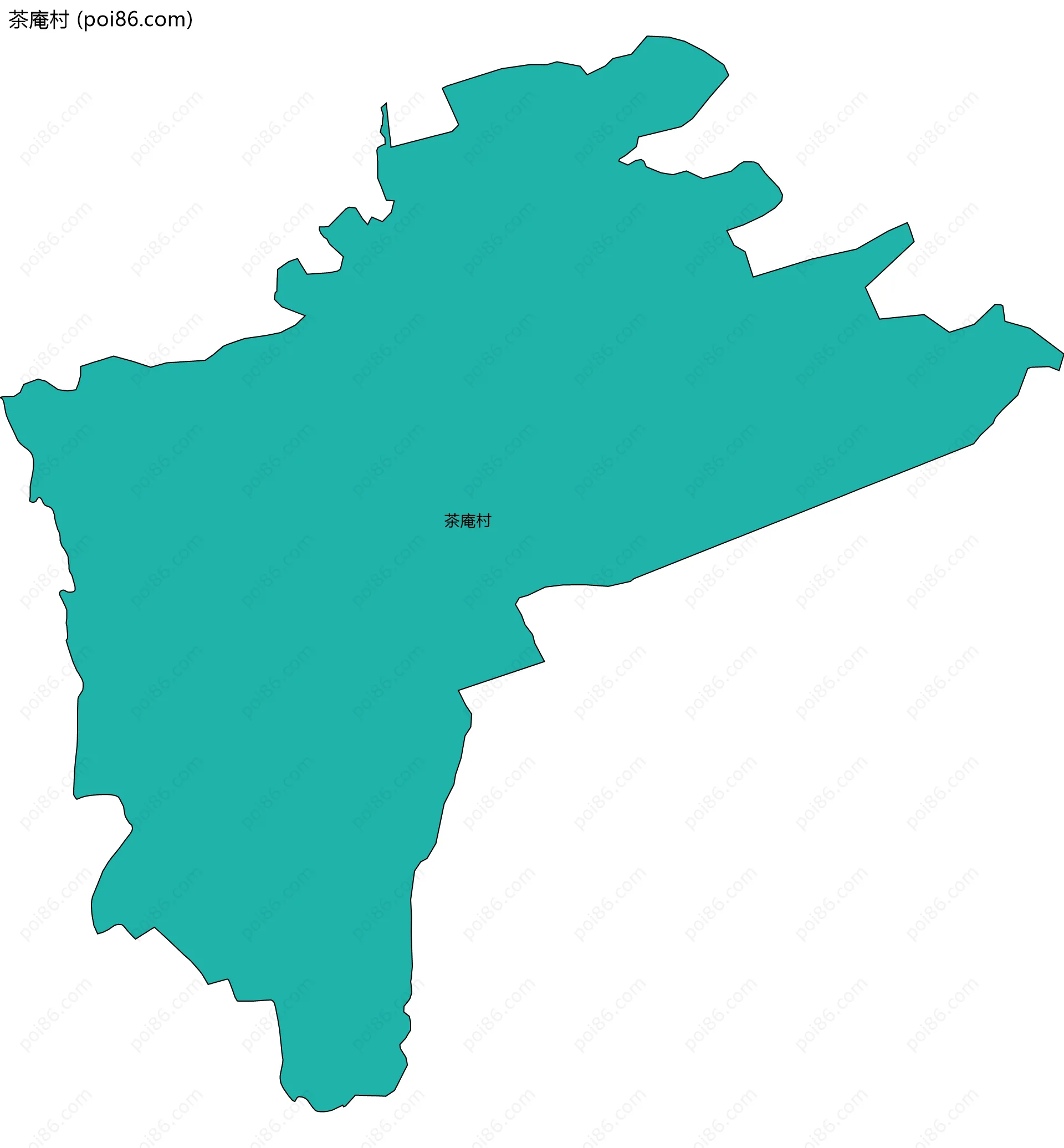 茶庵村边界地图