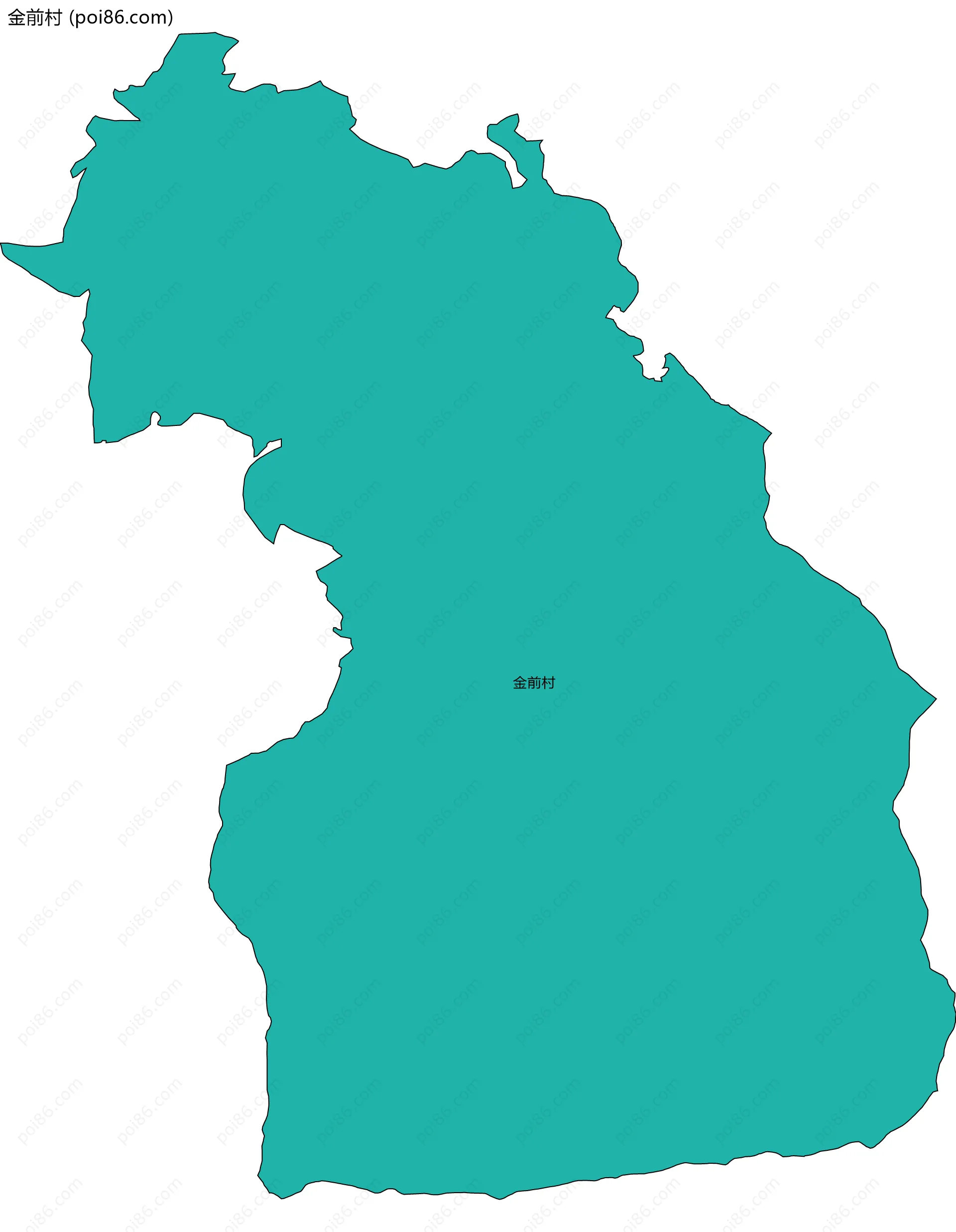 金前村边界地图
