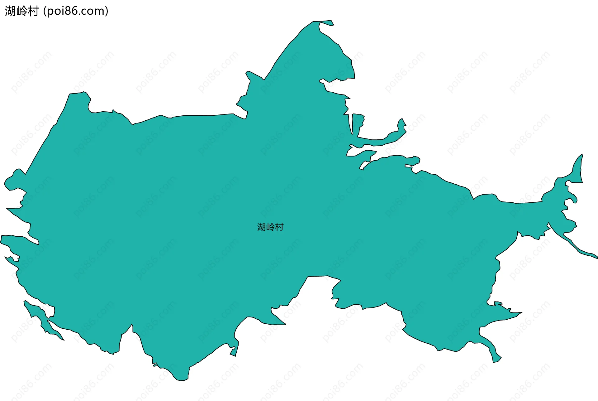湖岭村边界地图