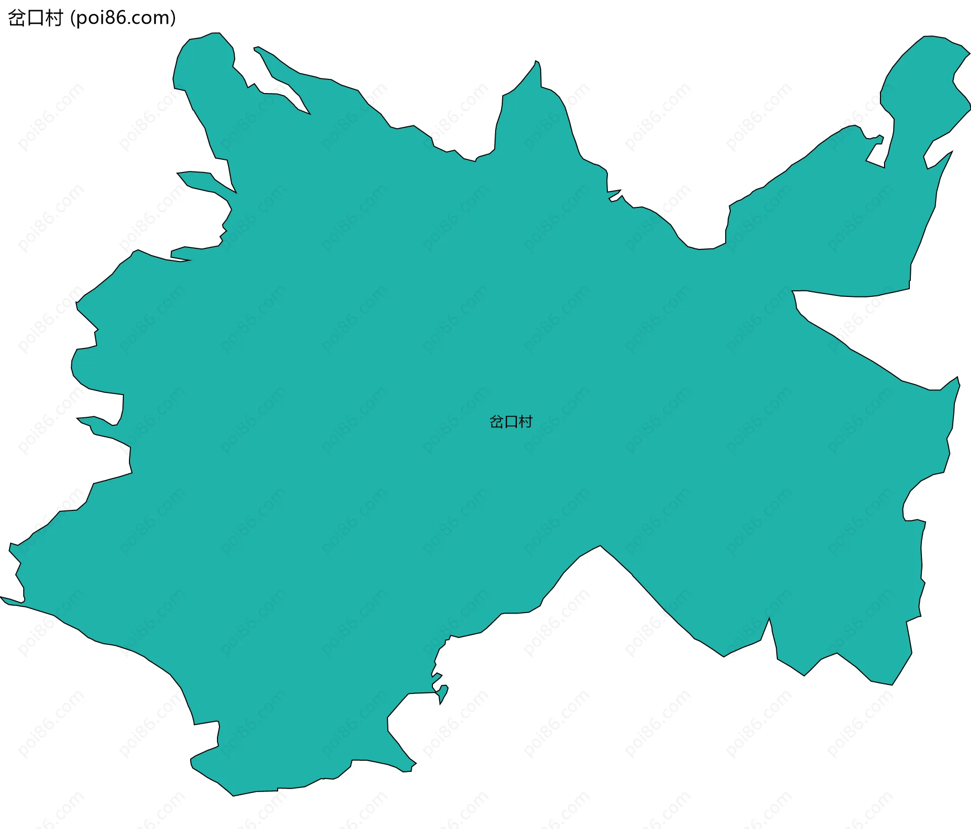 岔口村边界地图