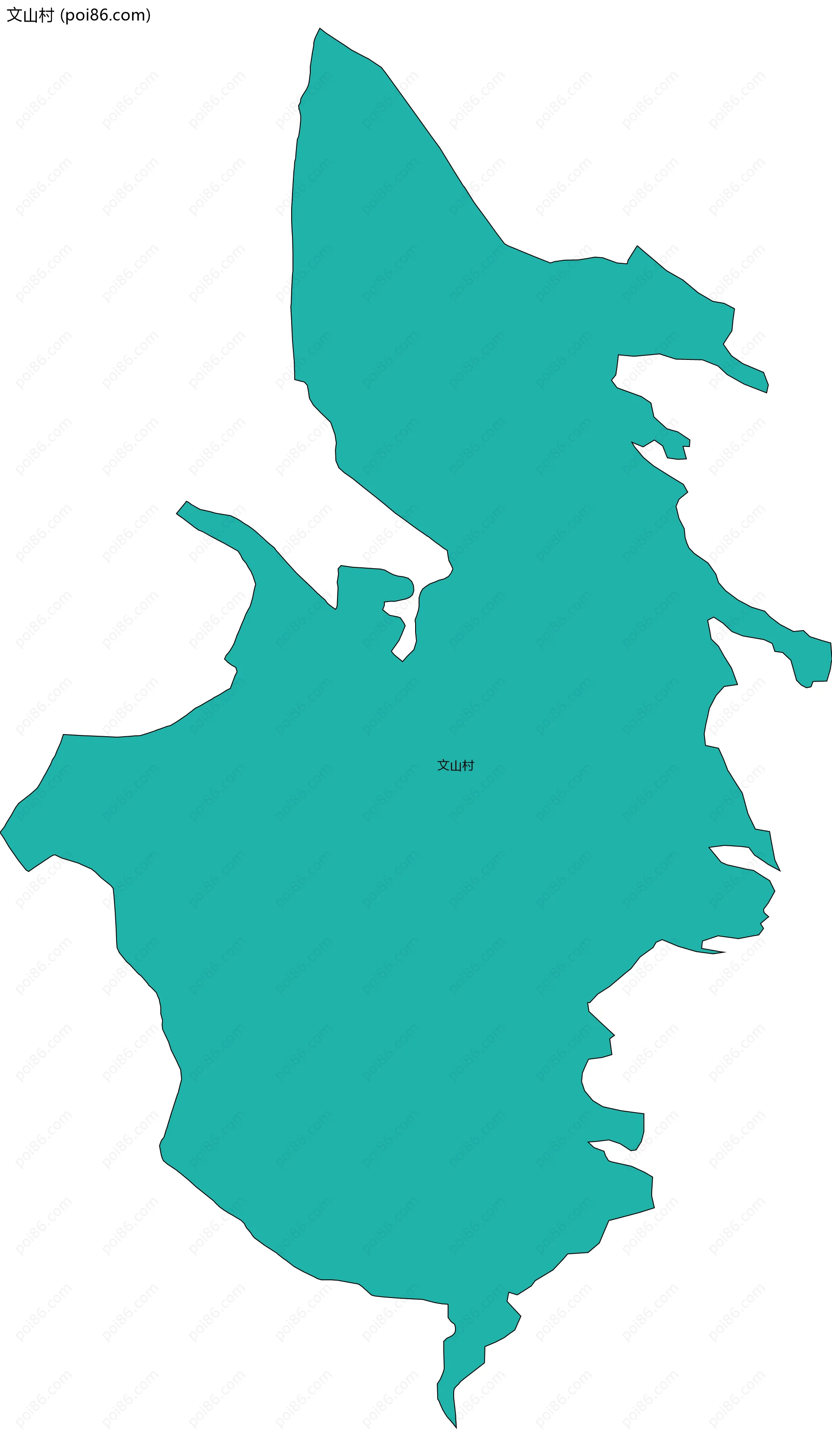 文山村边界地图