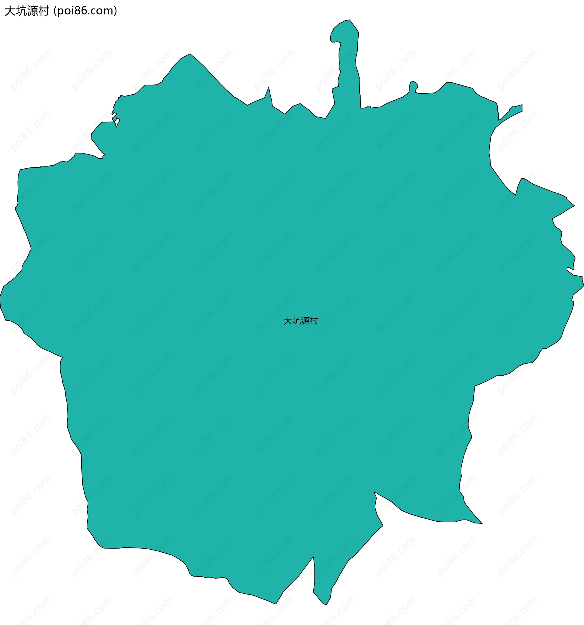 大坑源村边界地图