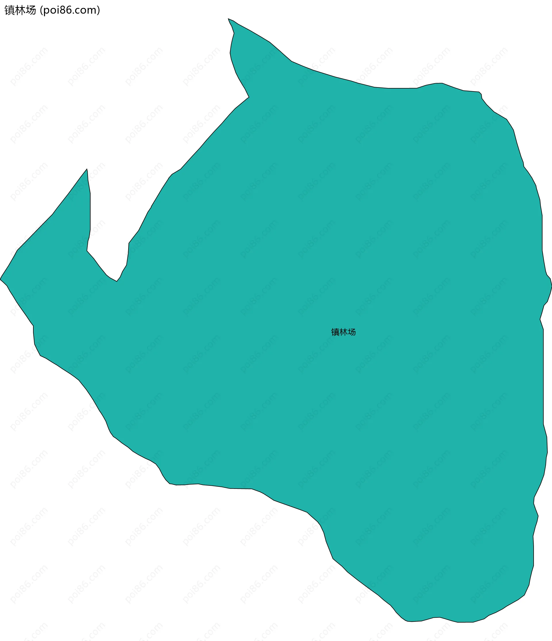 镇林场边界地图
