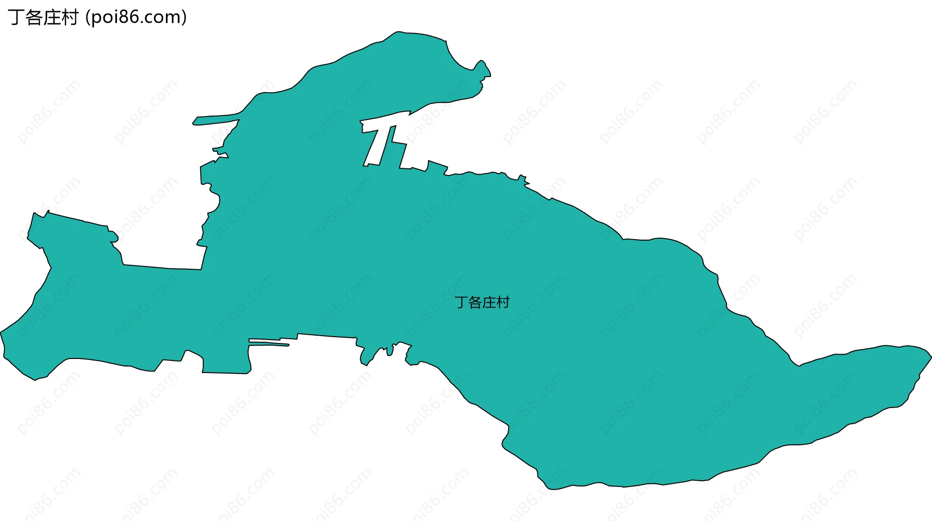 丁各庄村边界地图
