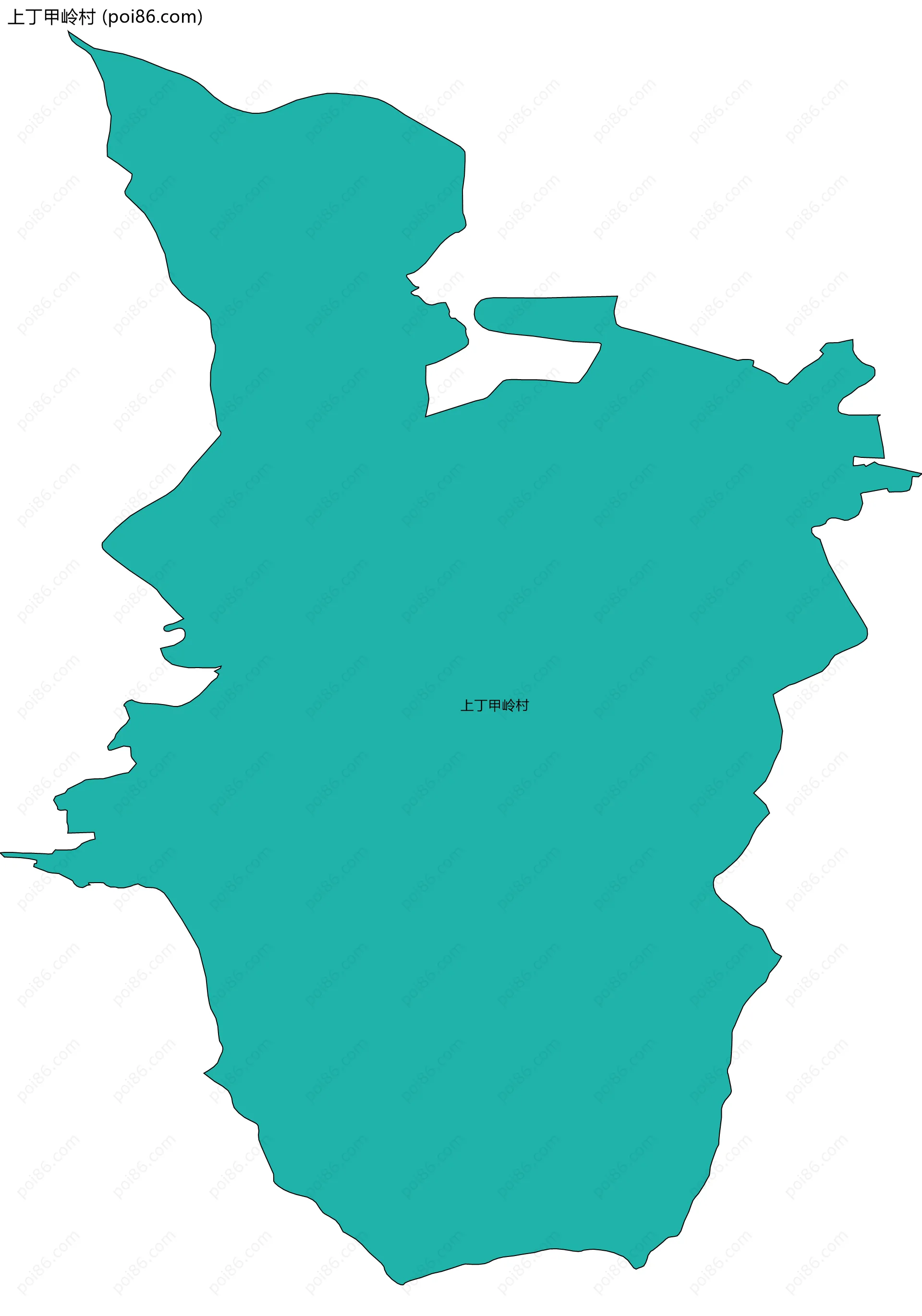 上丁甲岭村边界地图