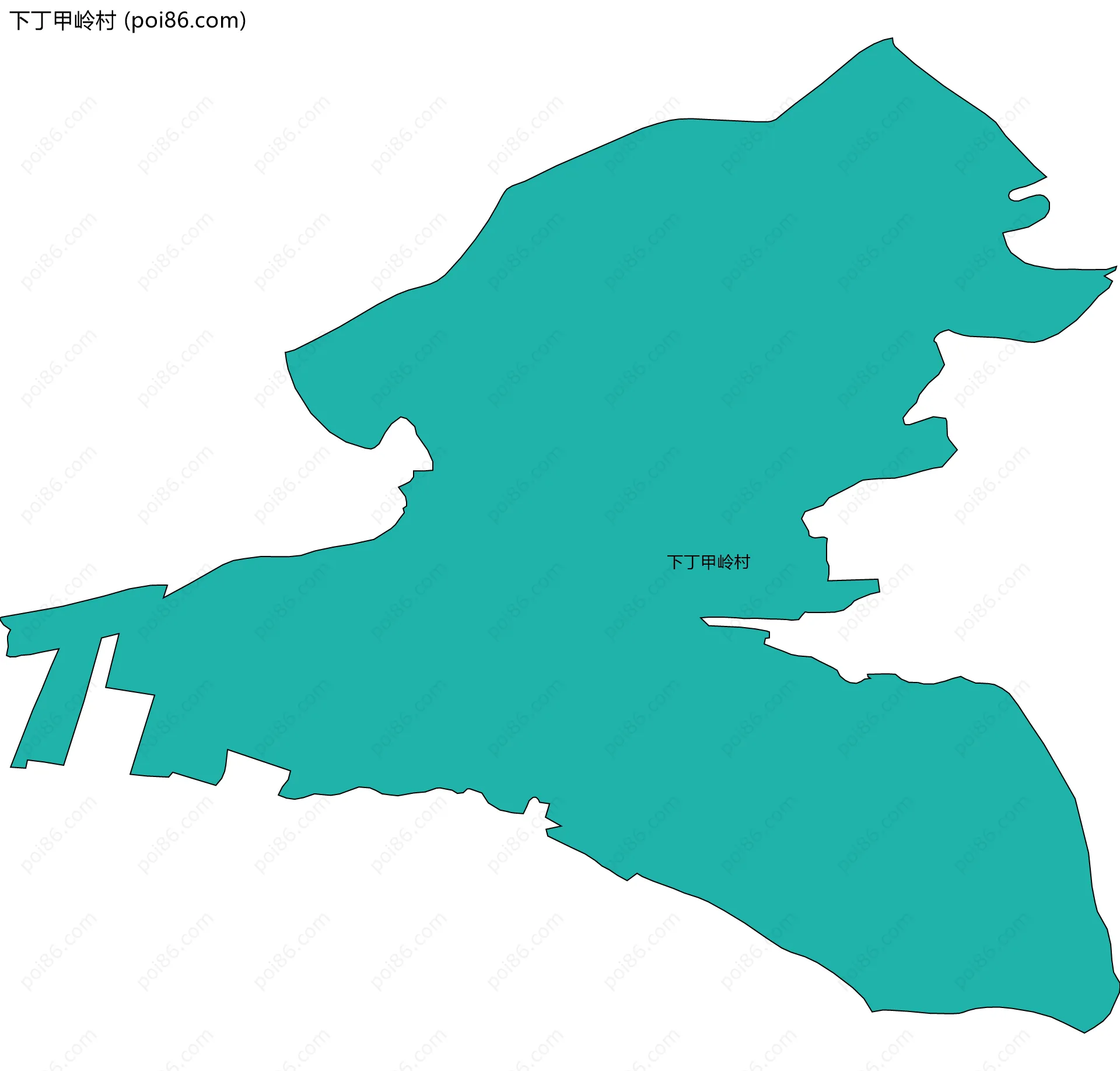下丁甲岭村边界地图