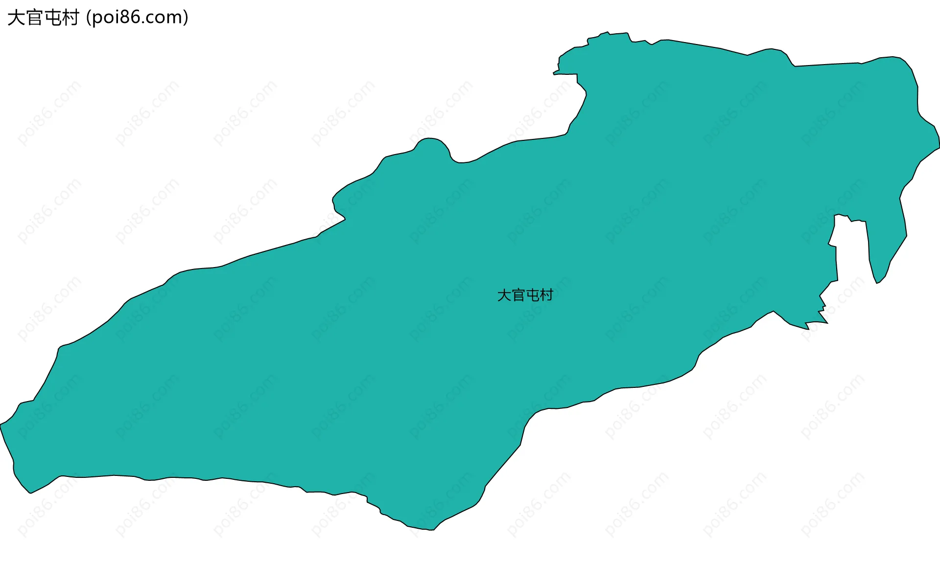 大官屯村边界地图