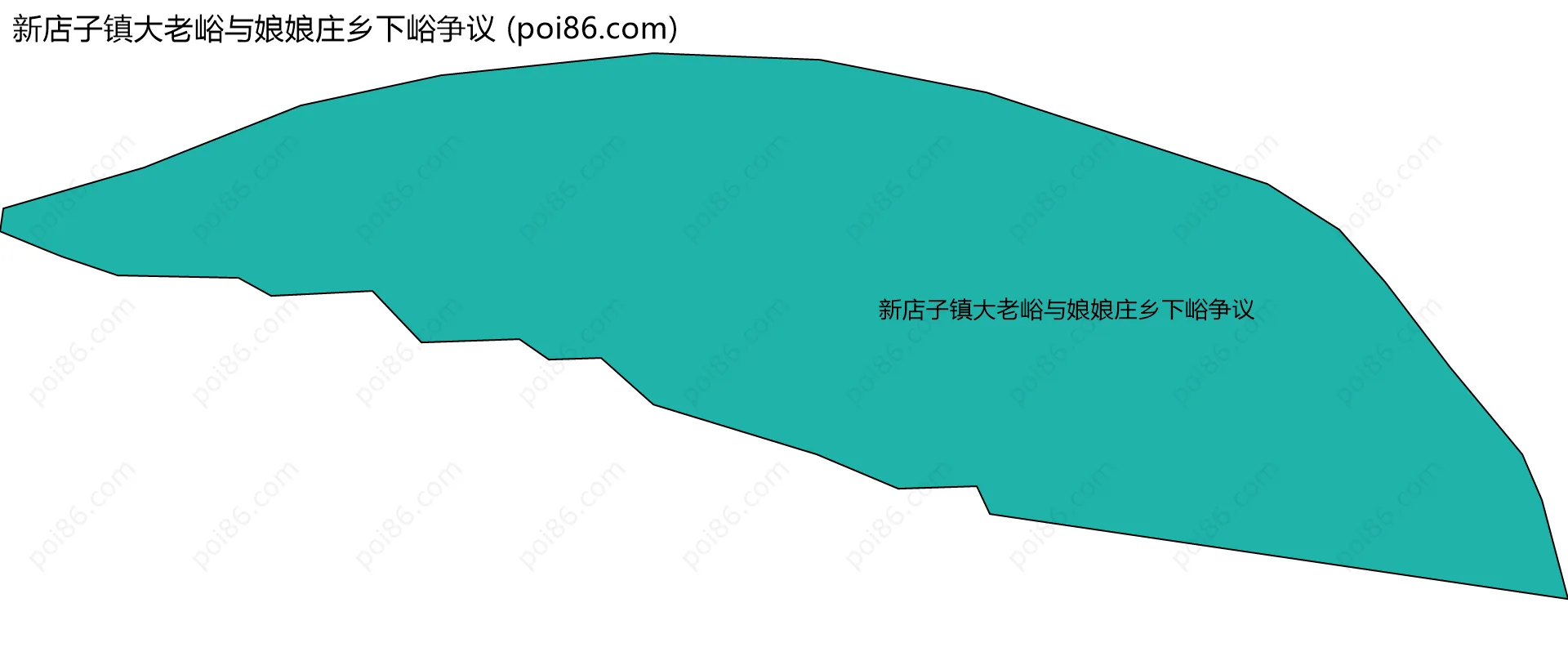 新店子镇大老峪与娘娘庄乡下峪争议边界地图