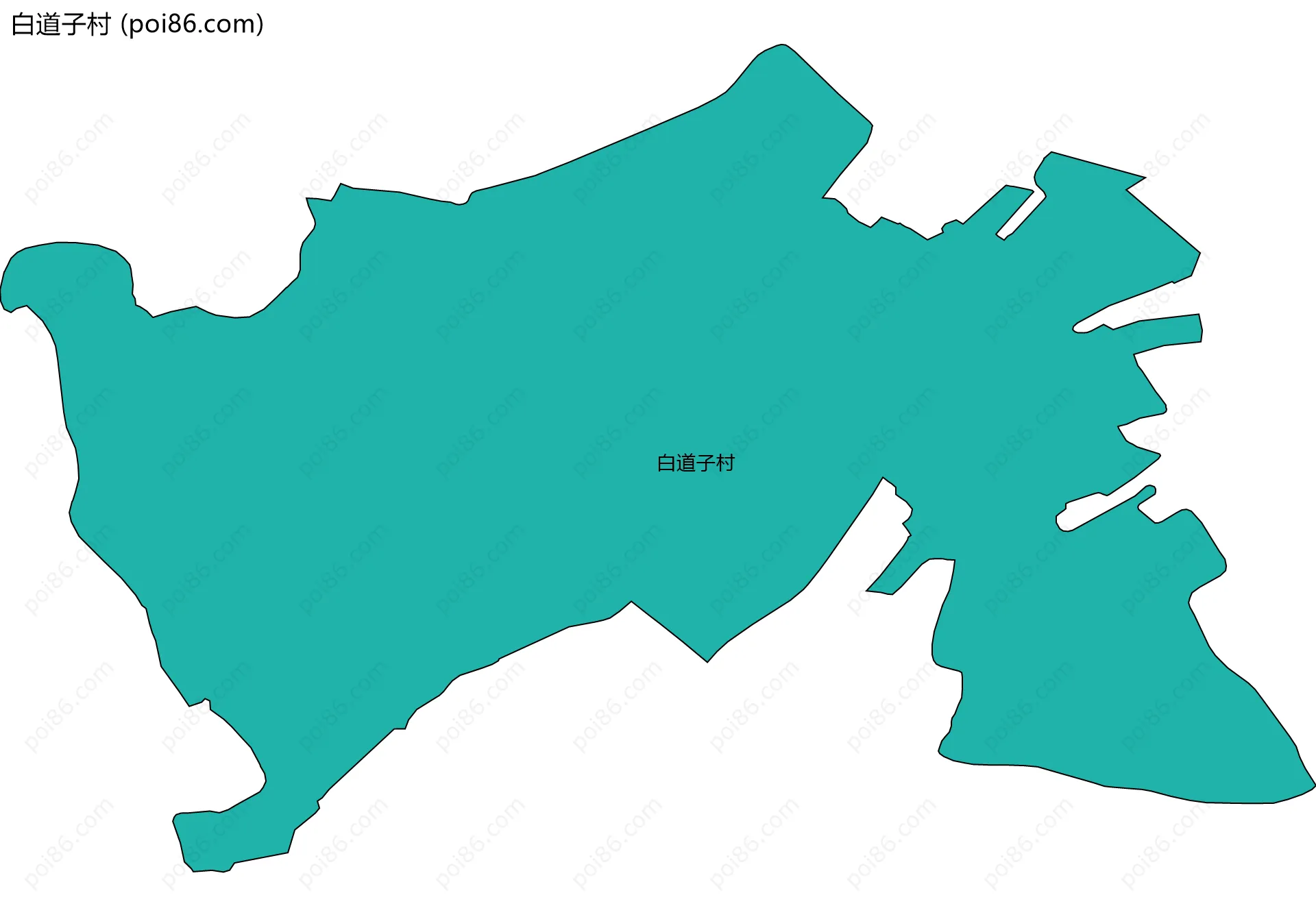 白道子村边界地图