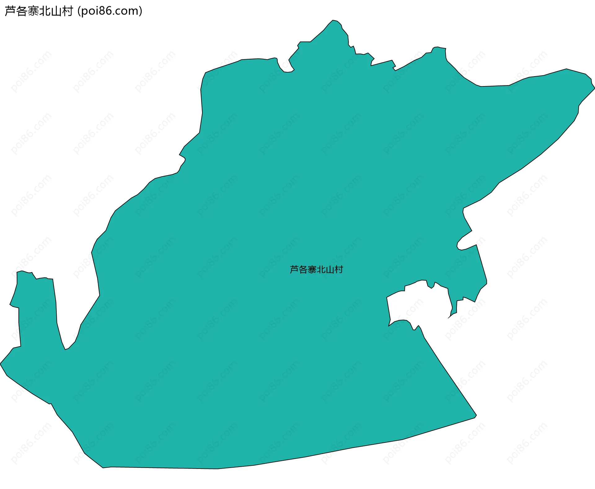 芦各寨北山村边界地图