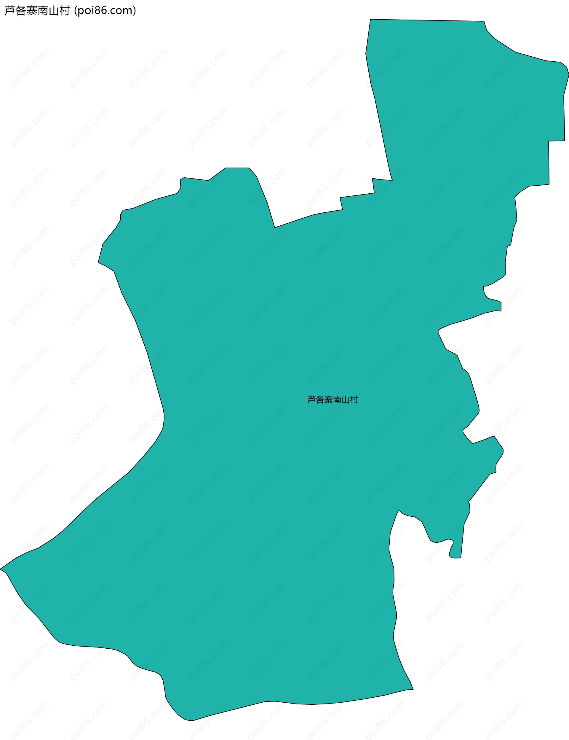 芦各寨南山村边界地图