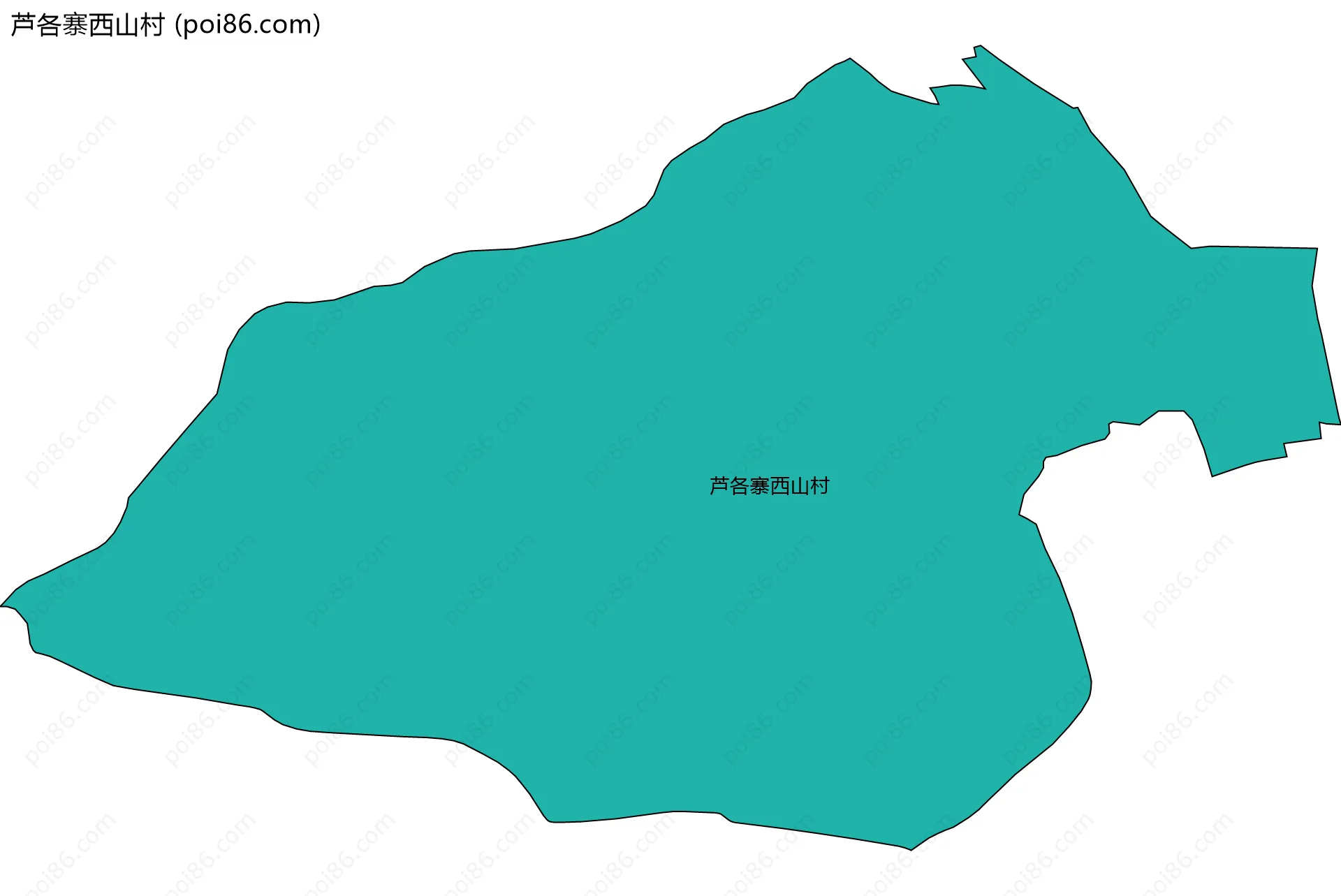 芦各寨西山村边界地图