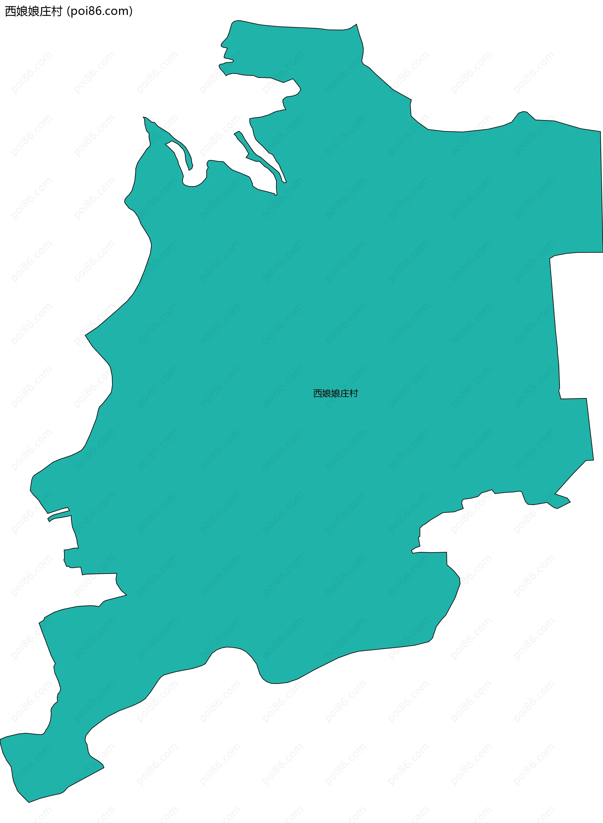 西娘娘庄村边界地图