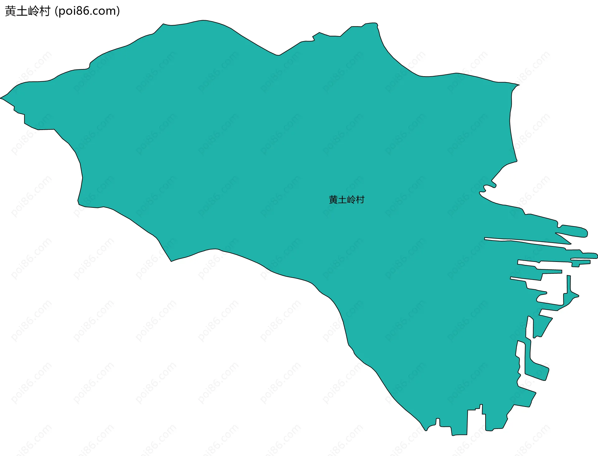 黄土岭村边界地图