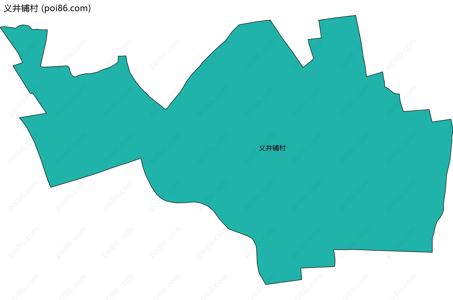 义井铺村边界地图