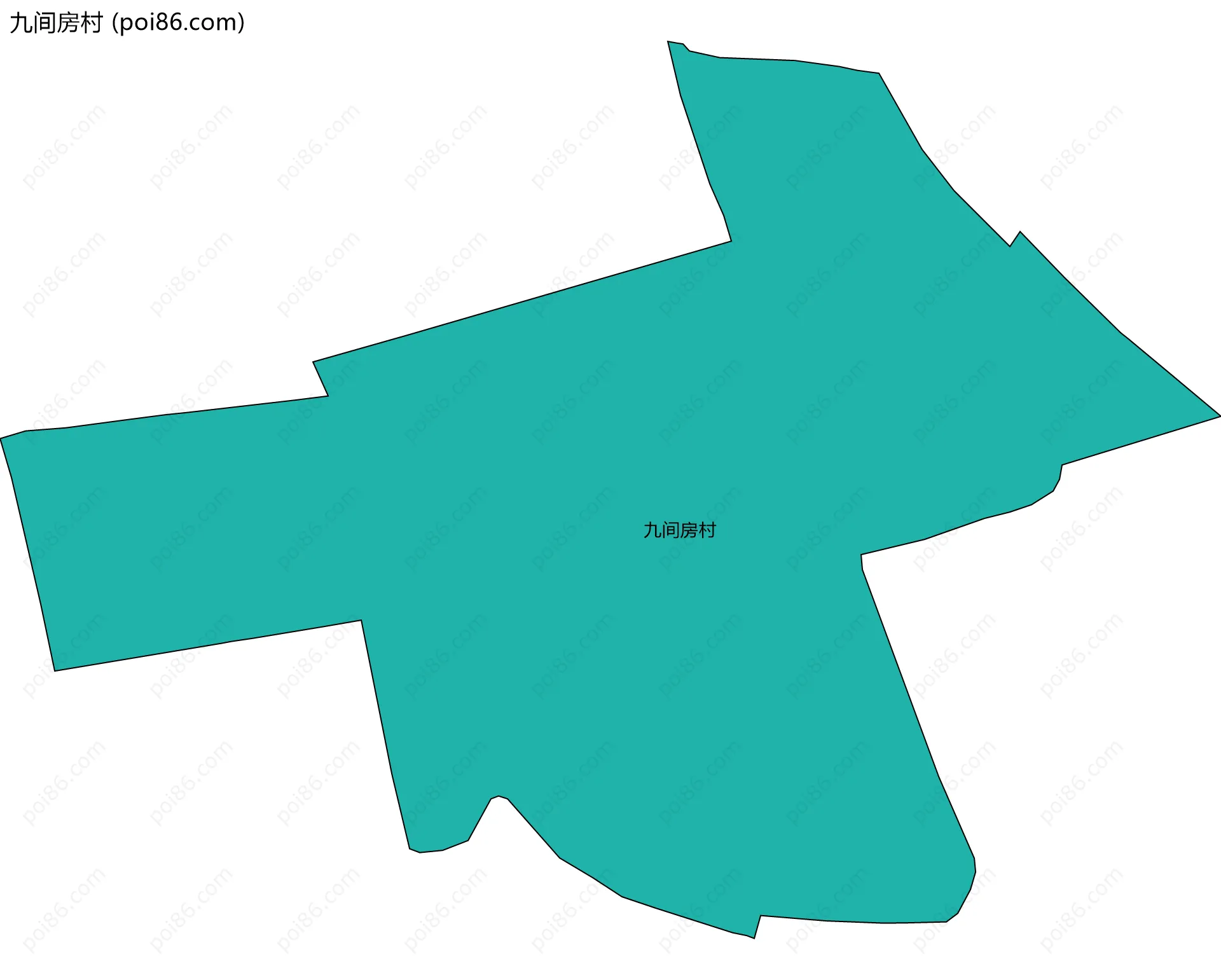 九间房村边界地图