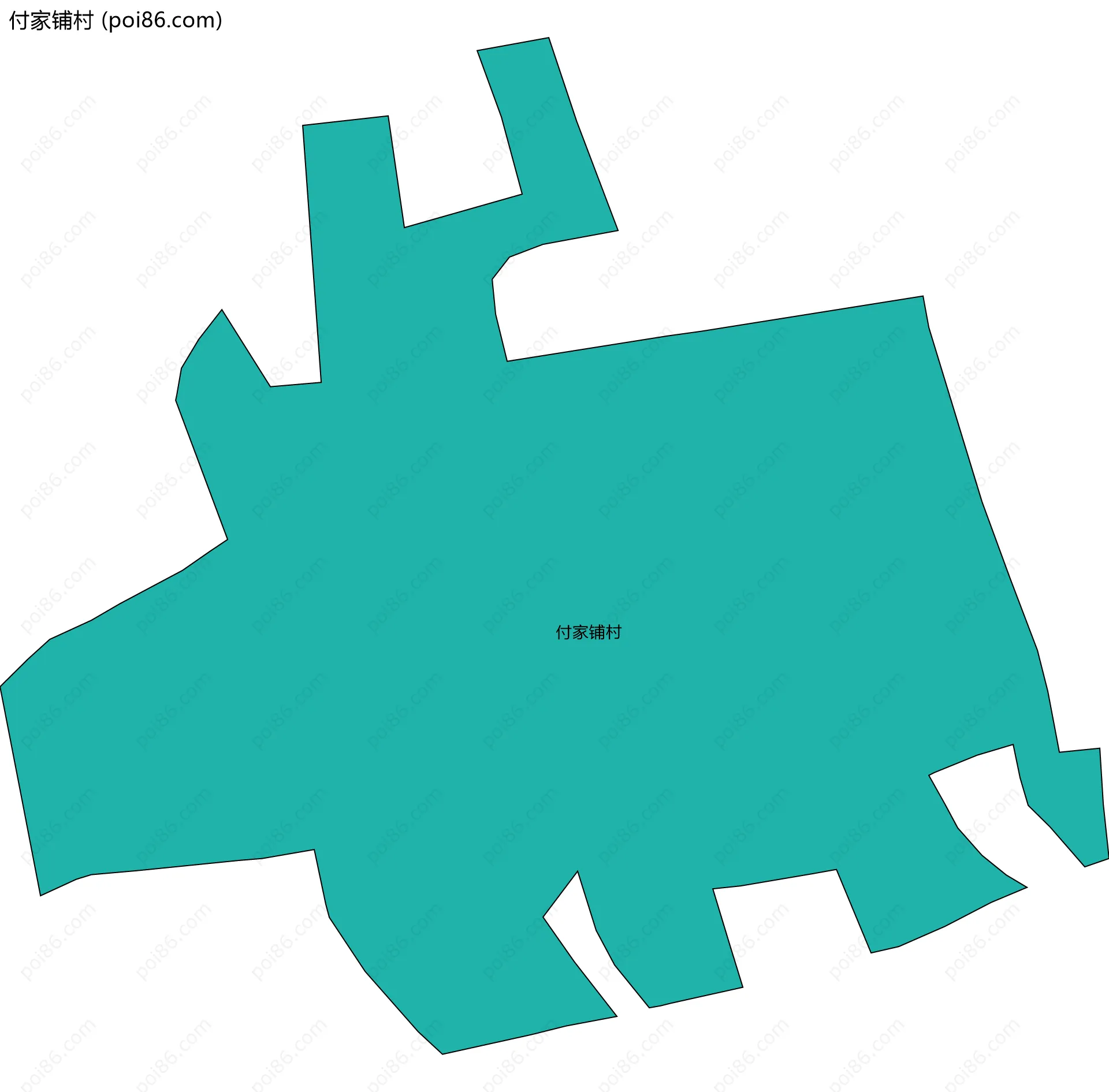 付家铺村边界地图