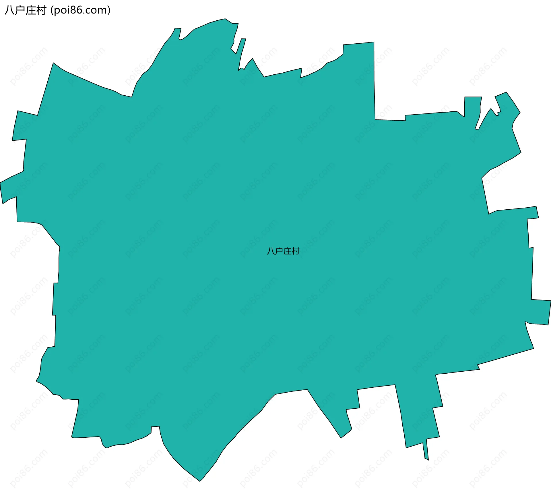 八户庄村边界地图