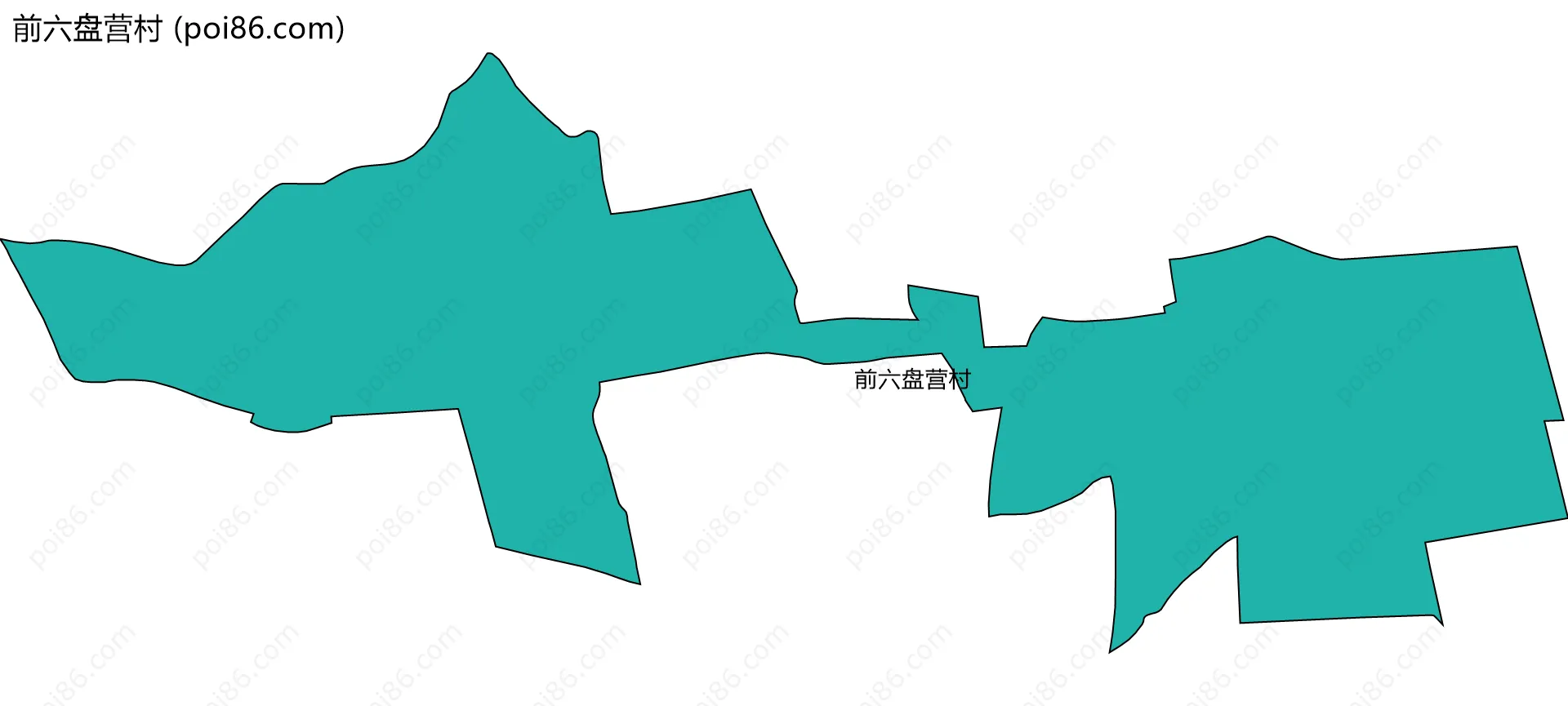 前六盘营村边界地图