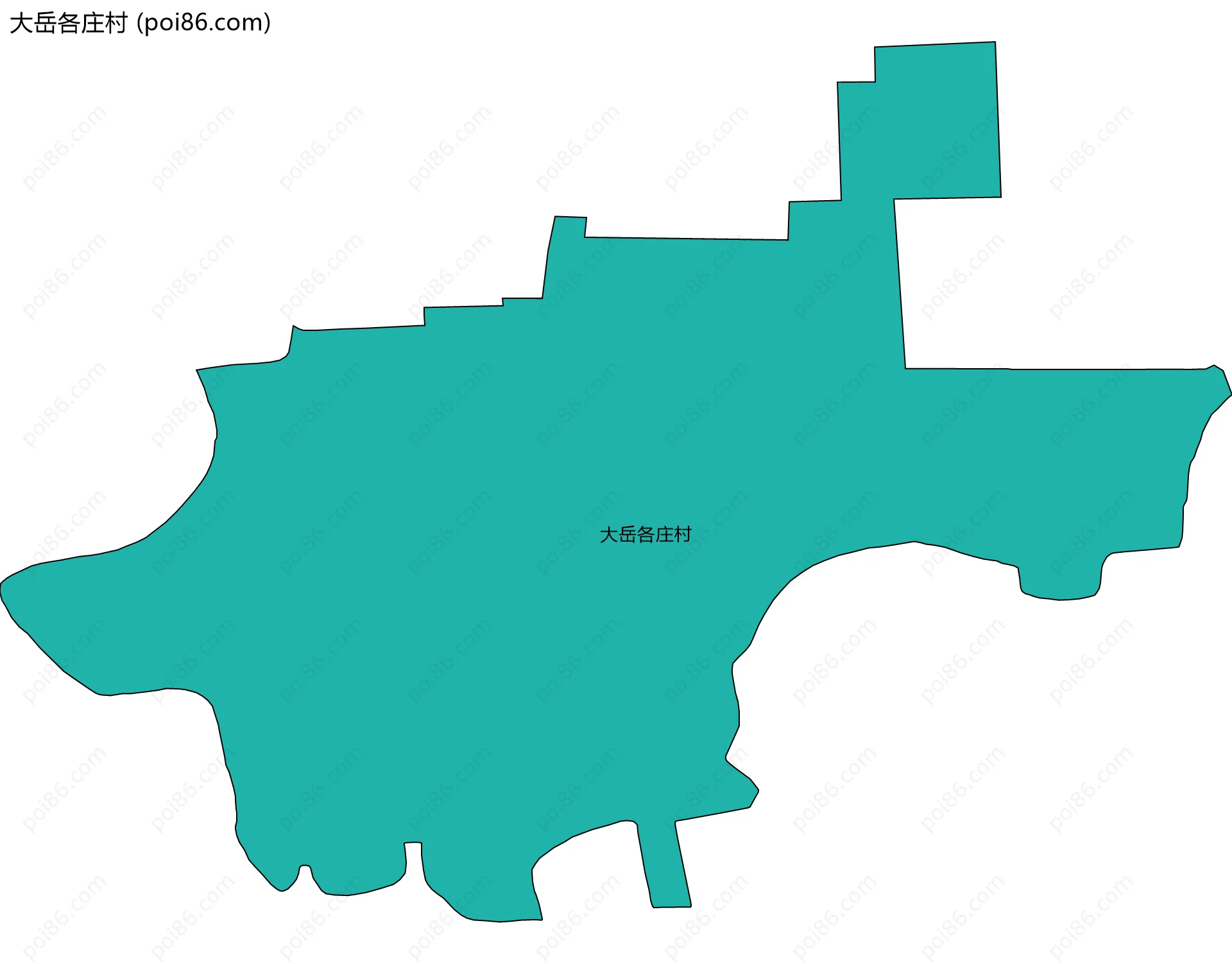 大岳各庄村边界地图