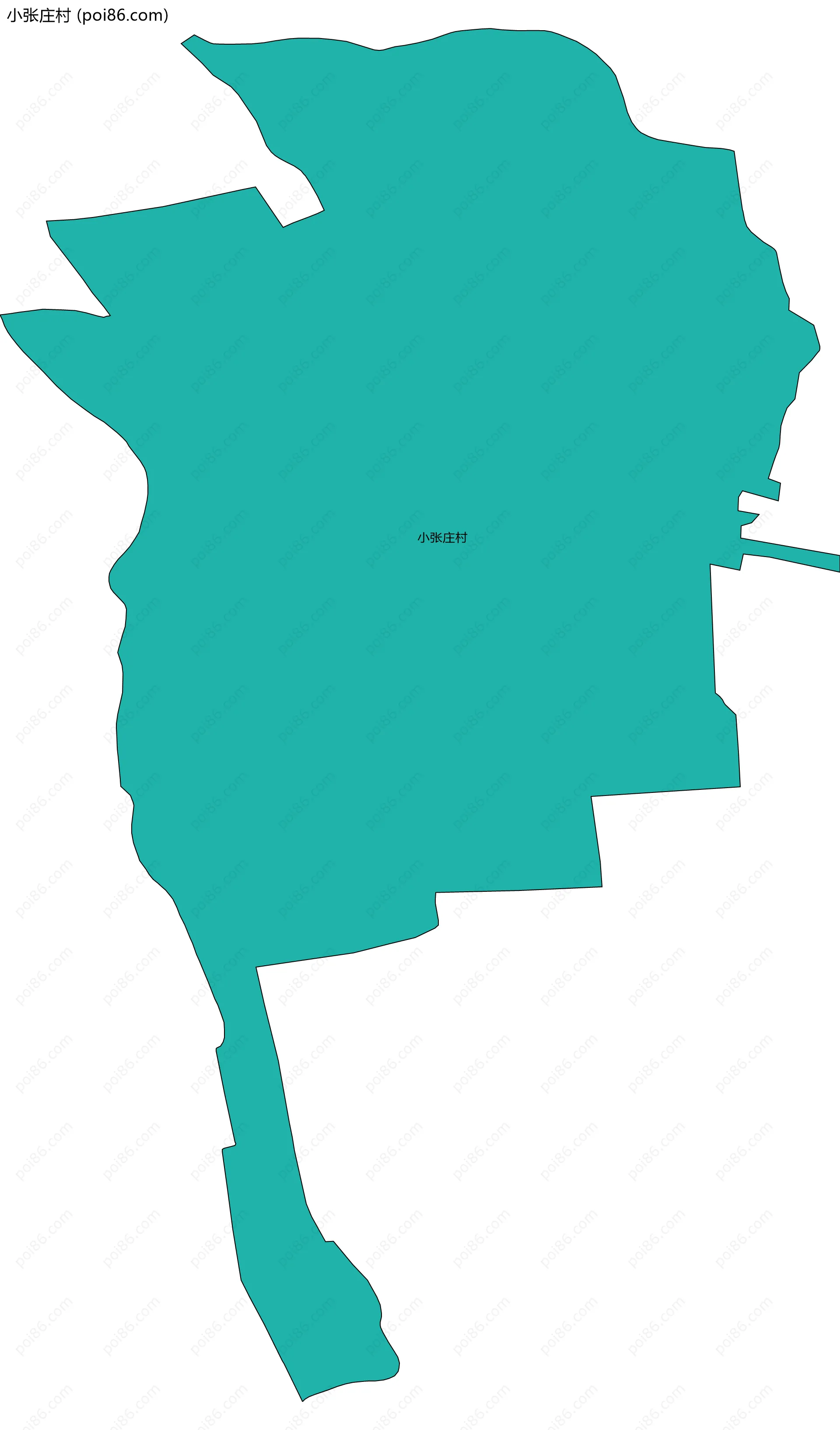 小张庄村边界地图
