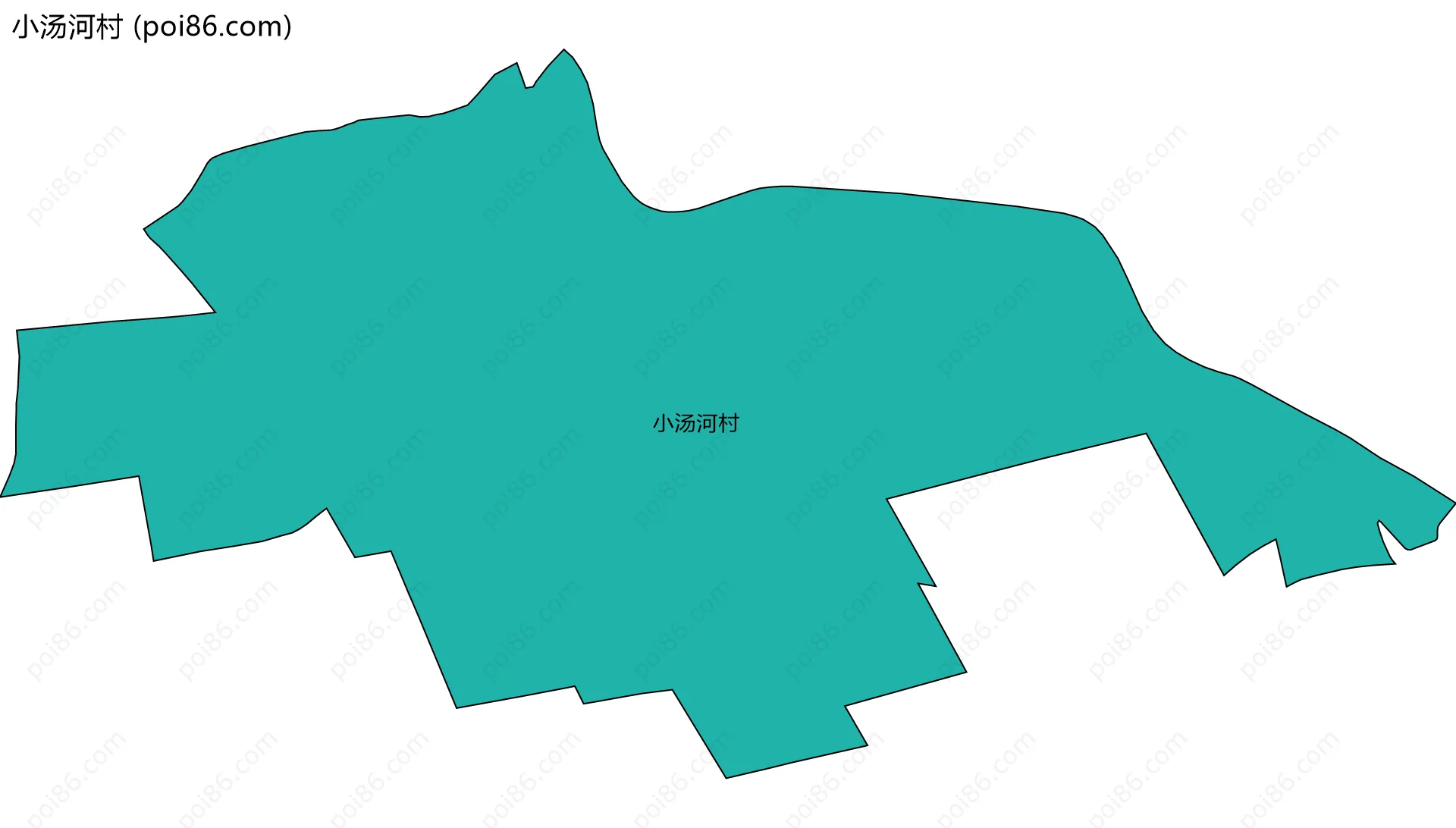 小汤河村边界地图