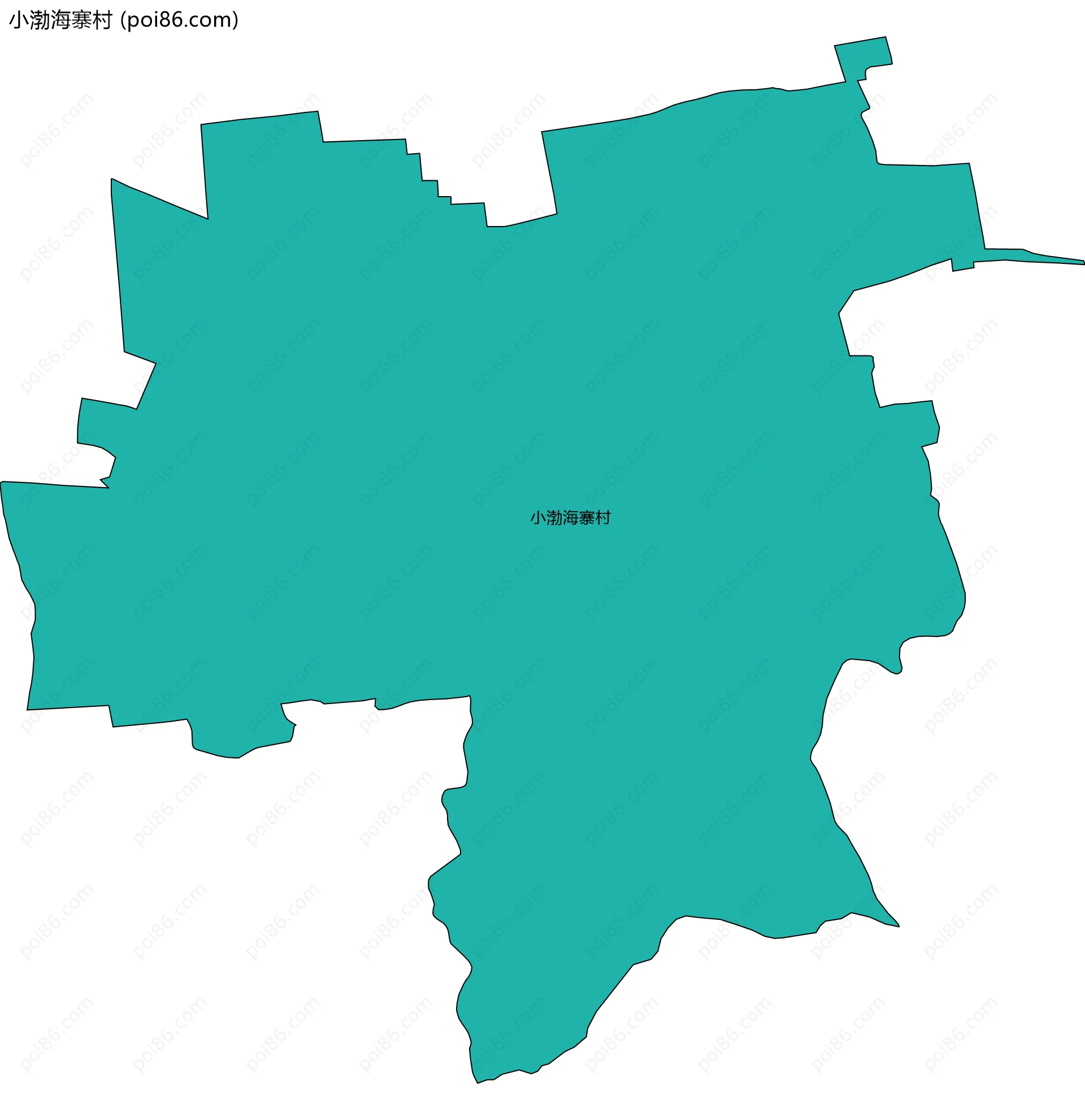 小渤海寨村边界地图