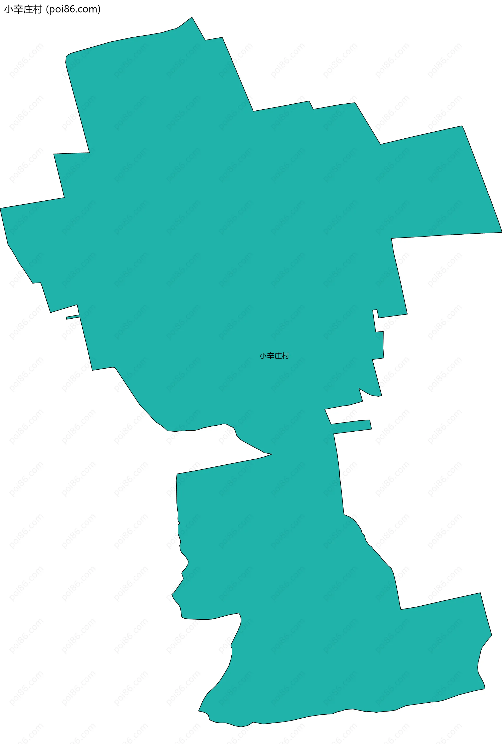 小辛庄村边界地图