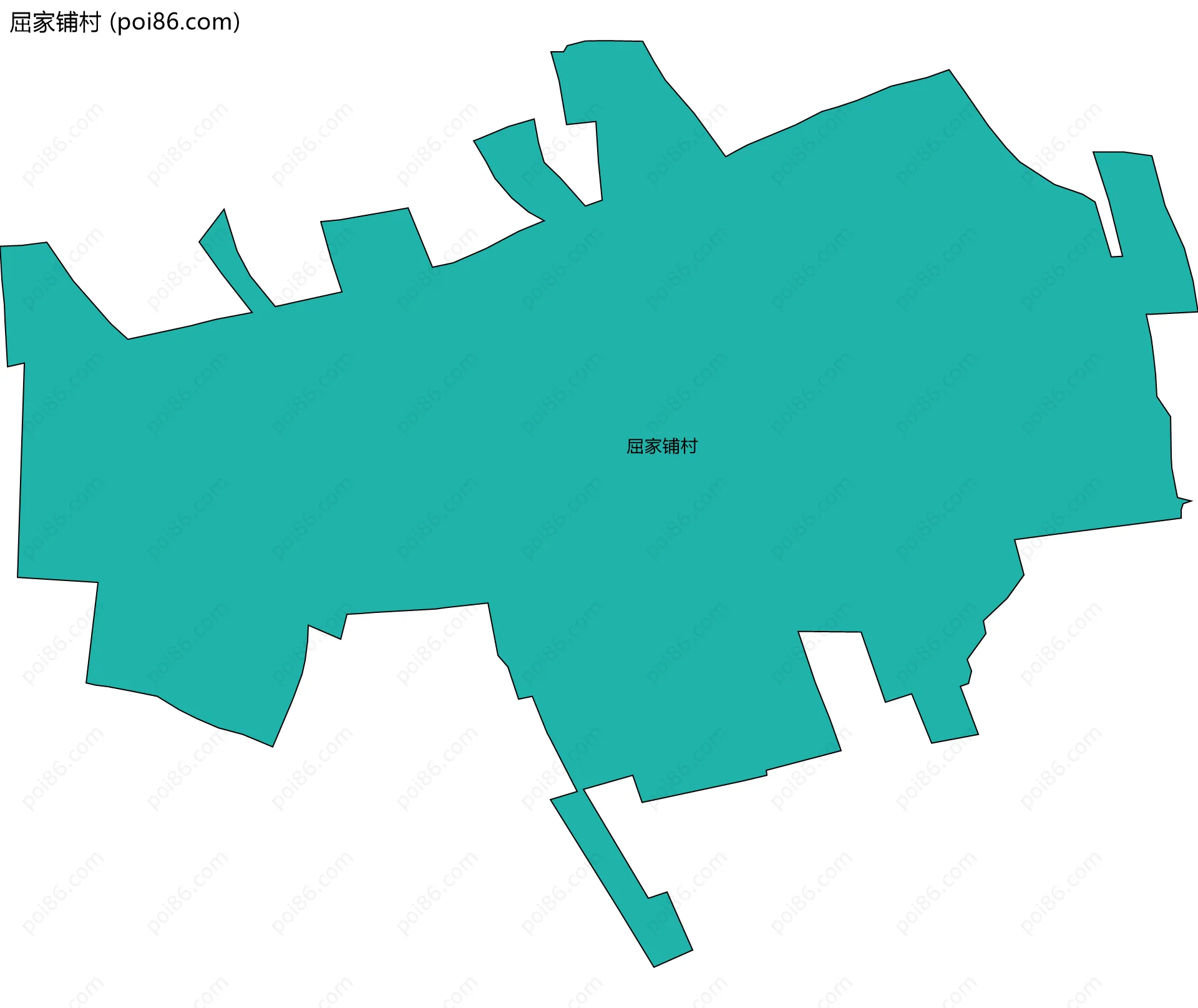 屈家铺村边界地图