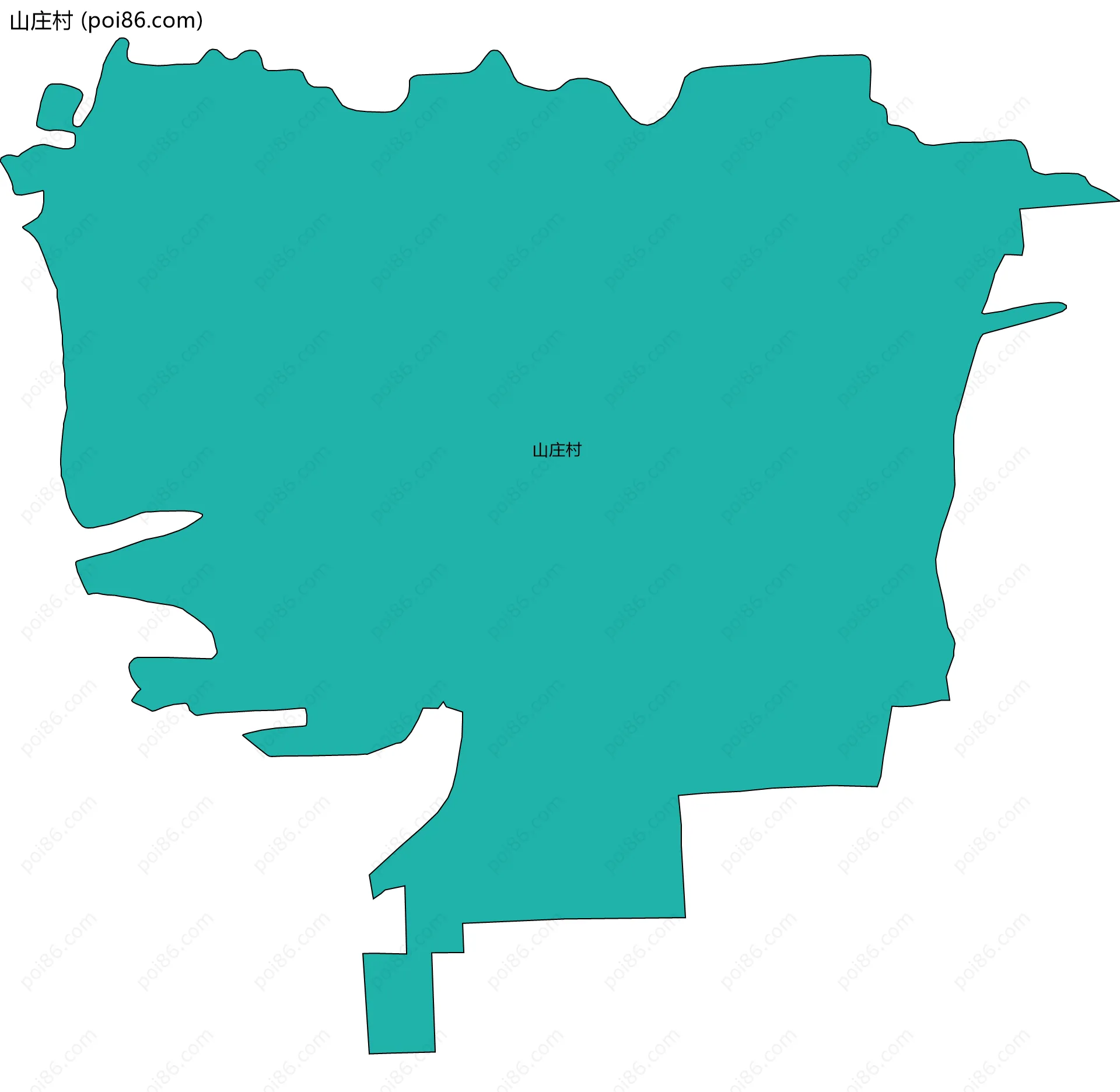 山庄村边界地图