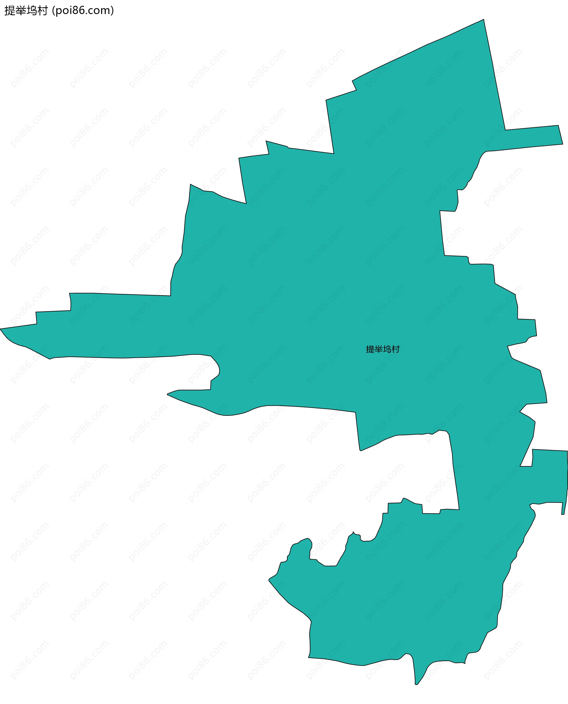 提举坞村边界地图