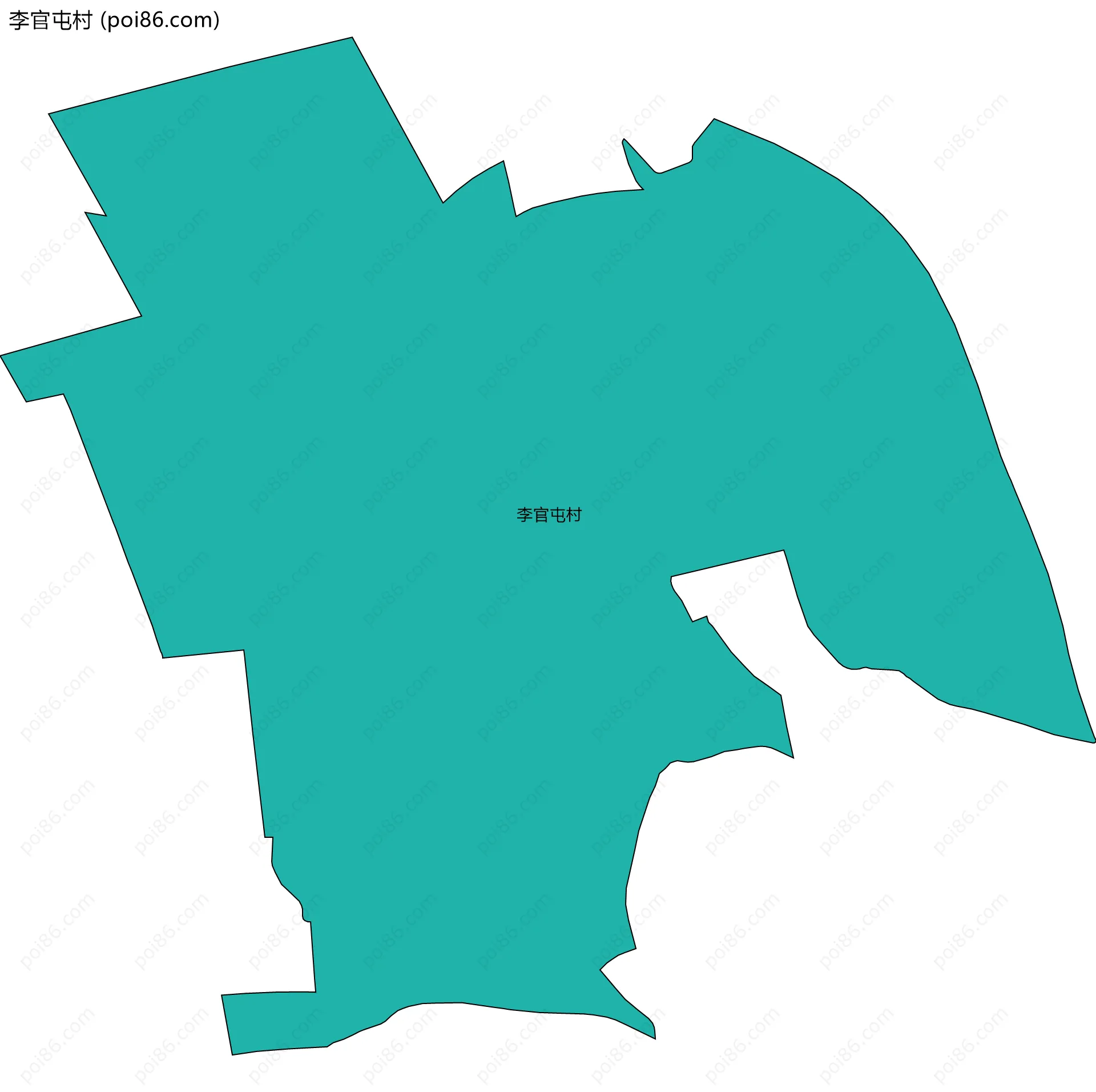 李官屯村边界地图