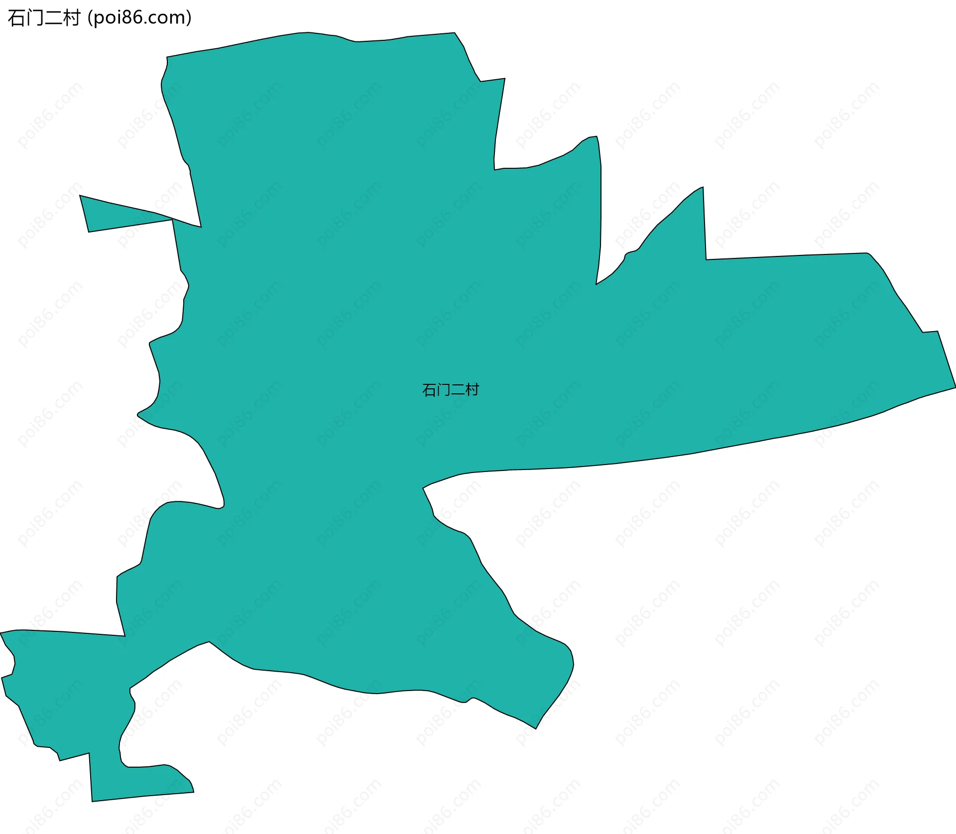 石门二村边界地图