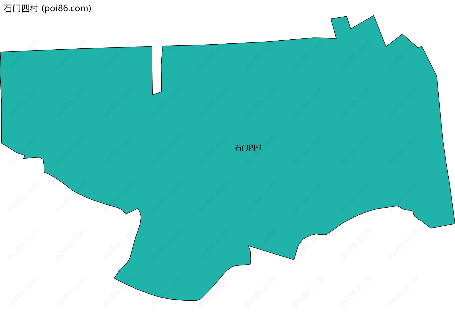 石门四村边界地图