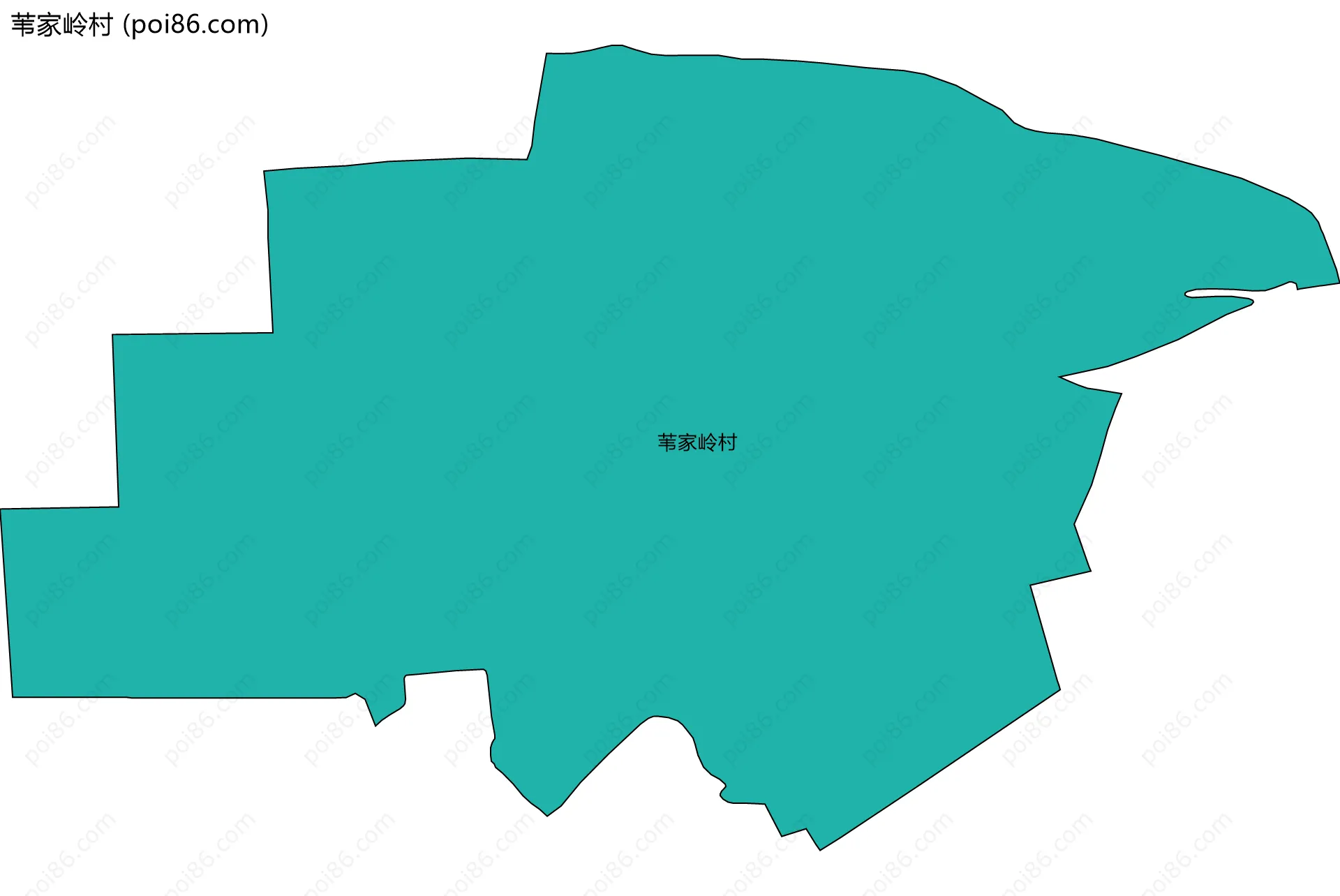 苇家岭村边界地图