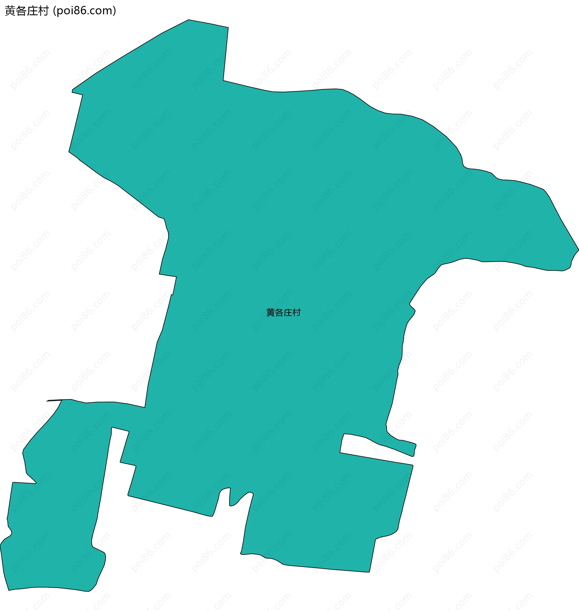 黄各庄村边界地图