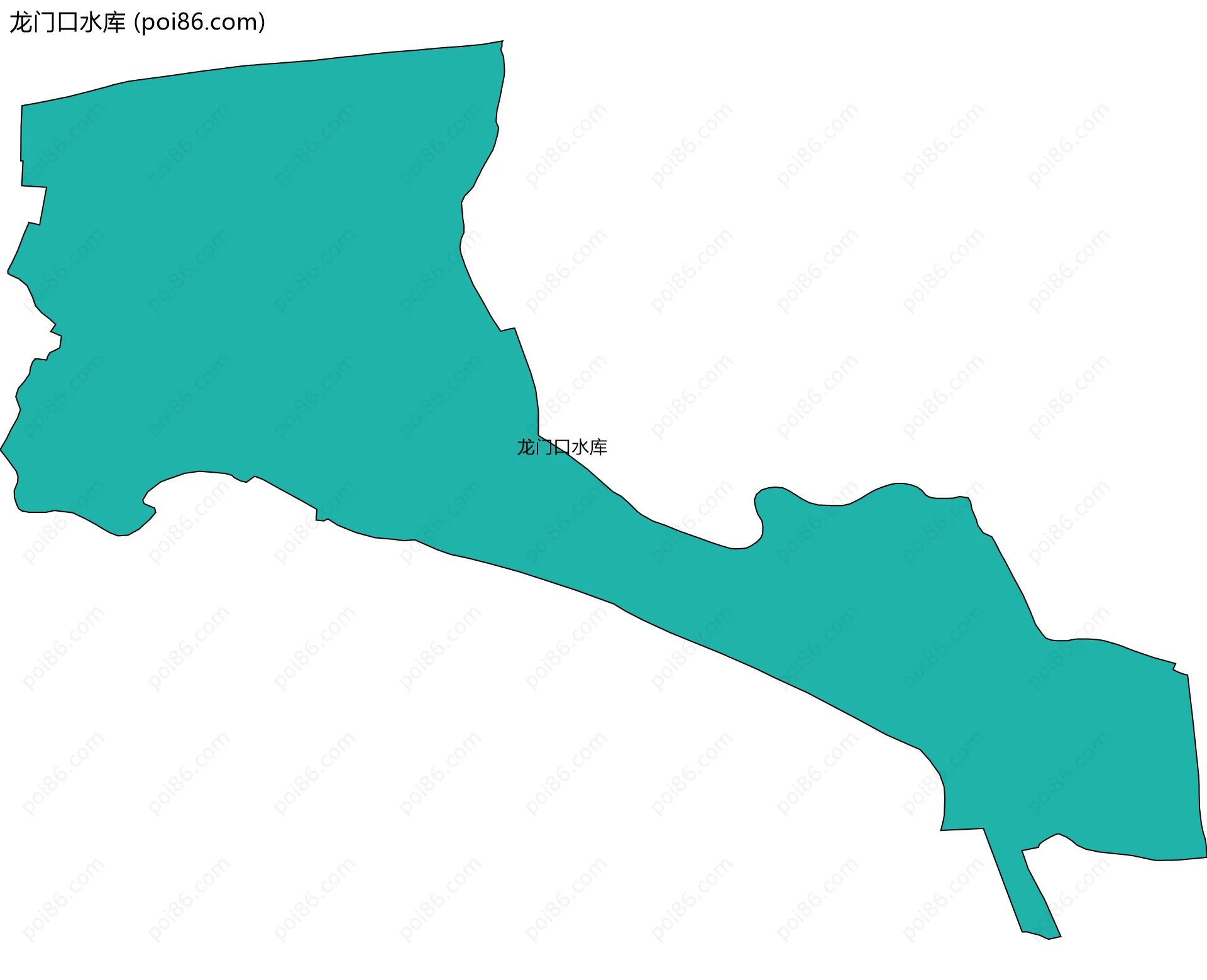 龙门口水库边界地图