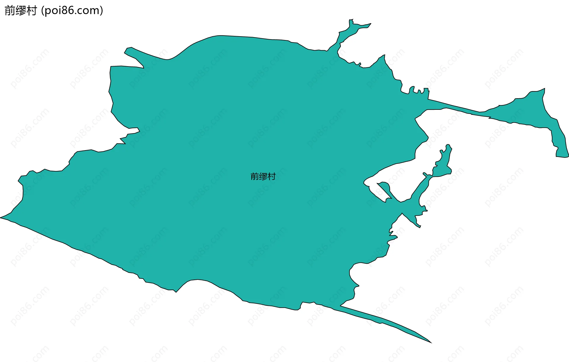 前缪村边界地图