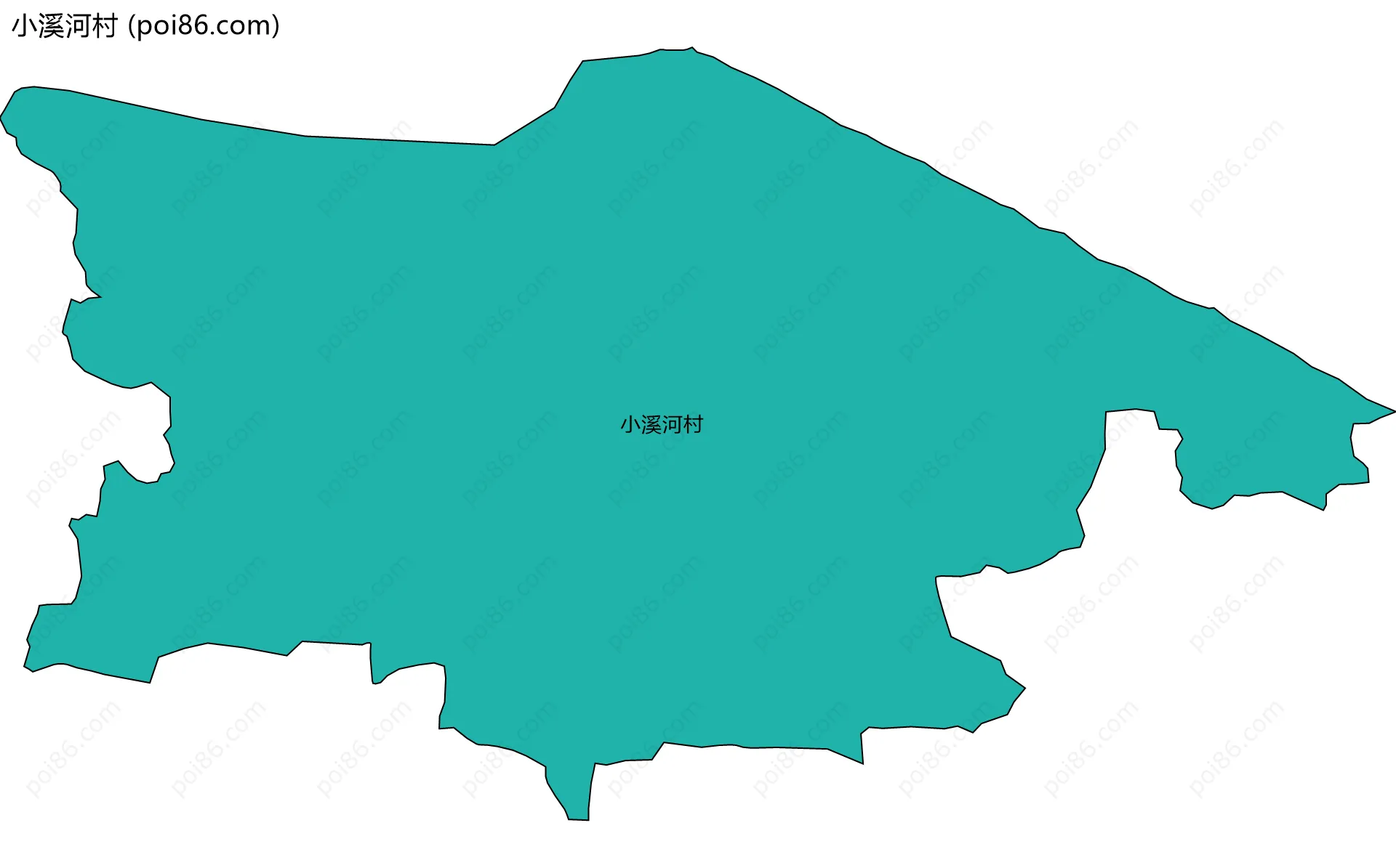 小溪河村边界地图